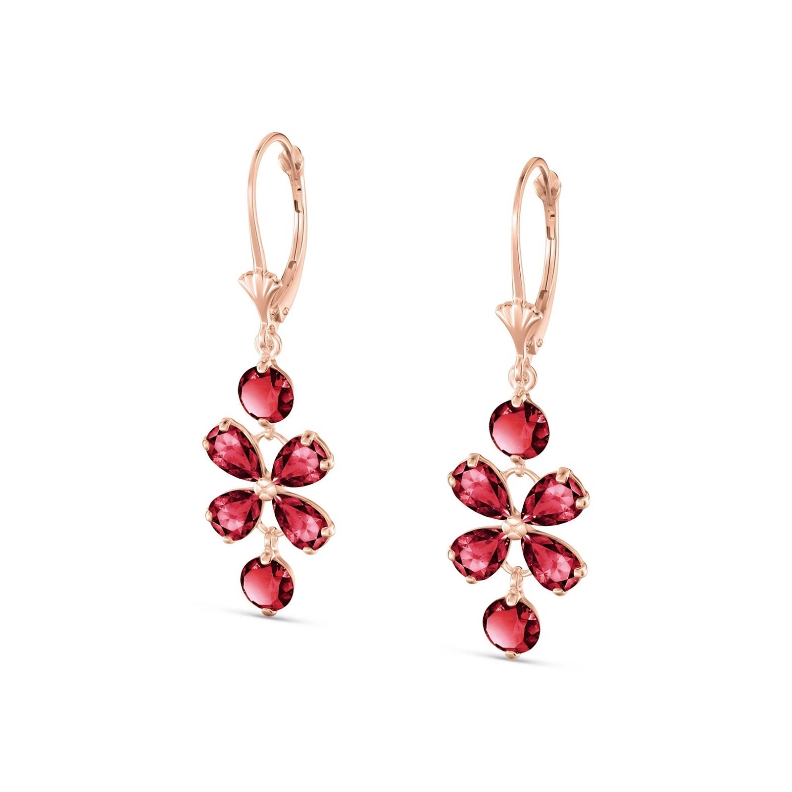 Rose Gold Bloom Earrings Pink Topaz 10K — Gertrude