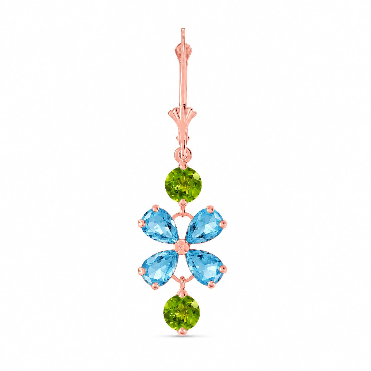Rose Gold Bloom Earrings Ruby 10K — Gertrude