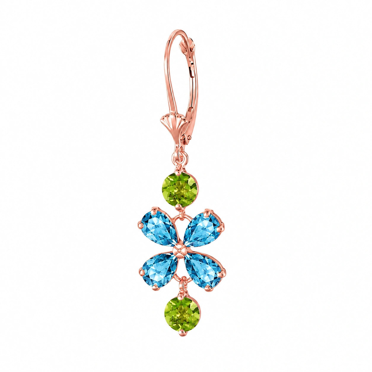 Rose Gold Bloom Earrings Ruby 10K — Gertrude
