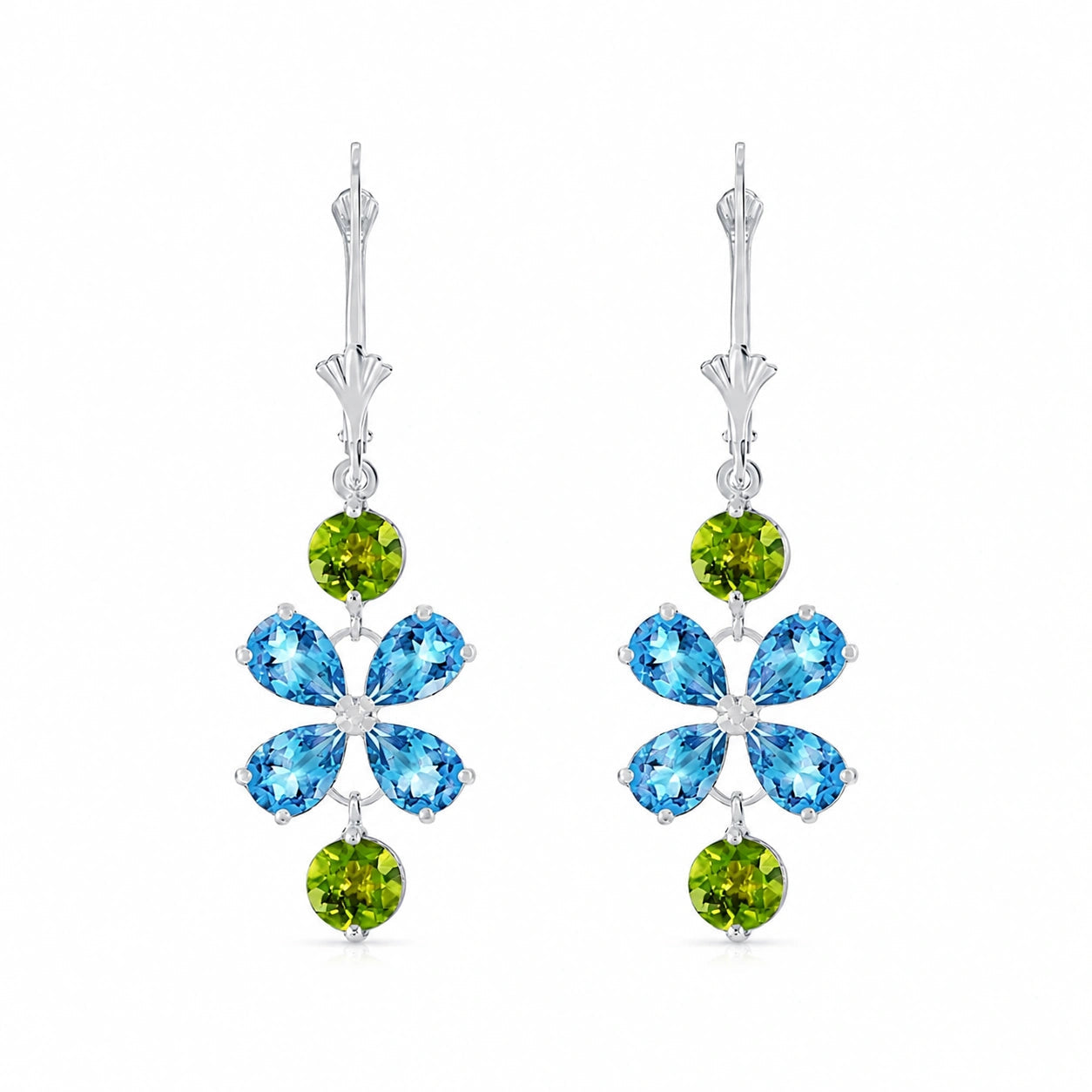 White Gold Bloom Earrings Ruby 10K — Gertrude