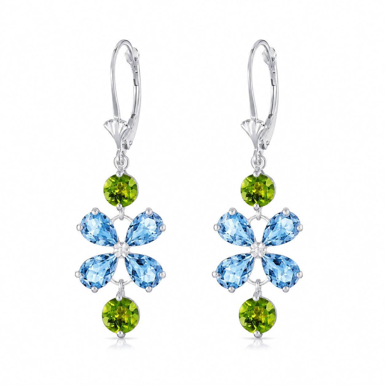 White Gold Bloom Earrings Ruby 10K — Gertrude
