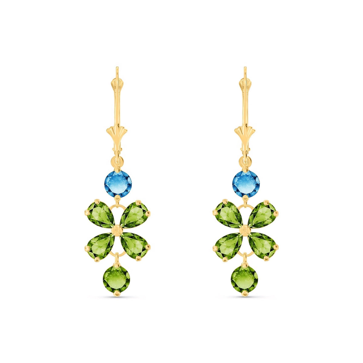 Yellow Gold Bloom Earrings Ruby 10K — Gertrude