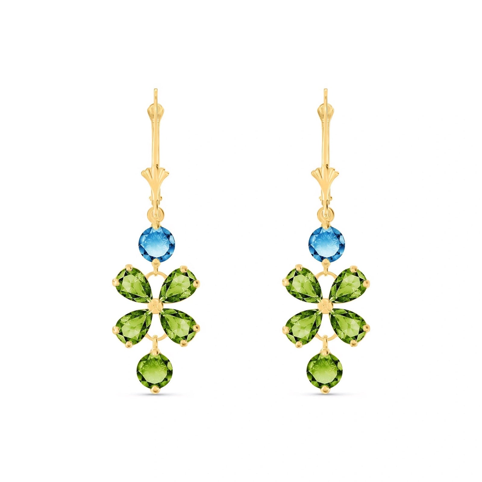 Yellow Gold Bloom Earrings Ruby 10K — Gertrude