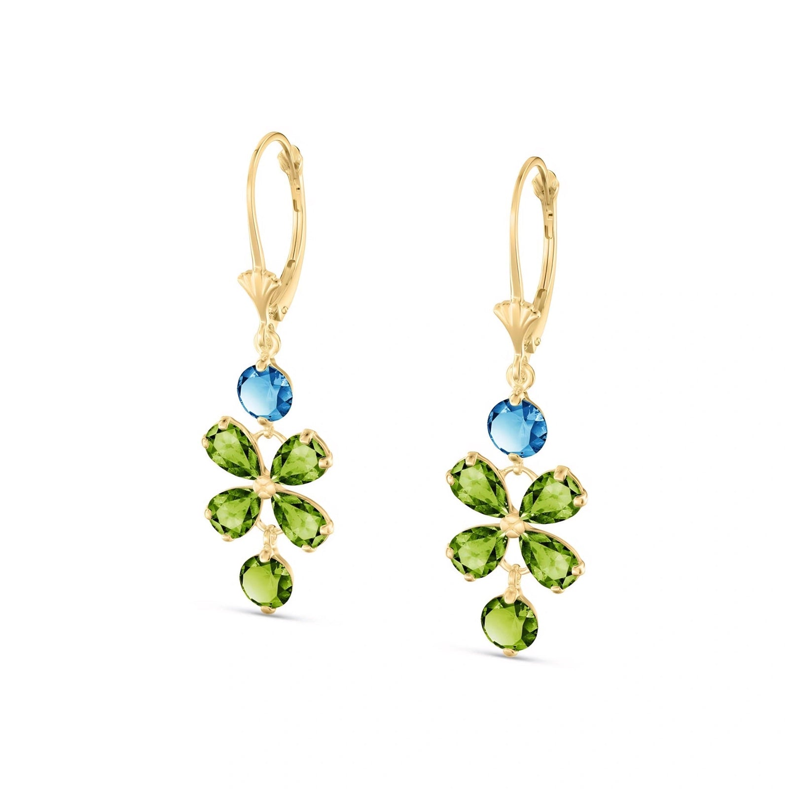 Yellow Gold Bloom Earrings Ruby 10K — Gertrude