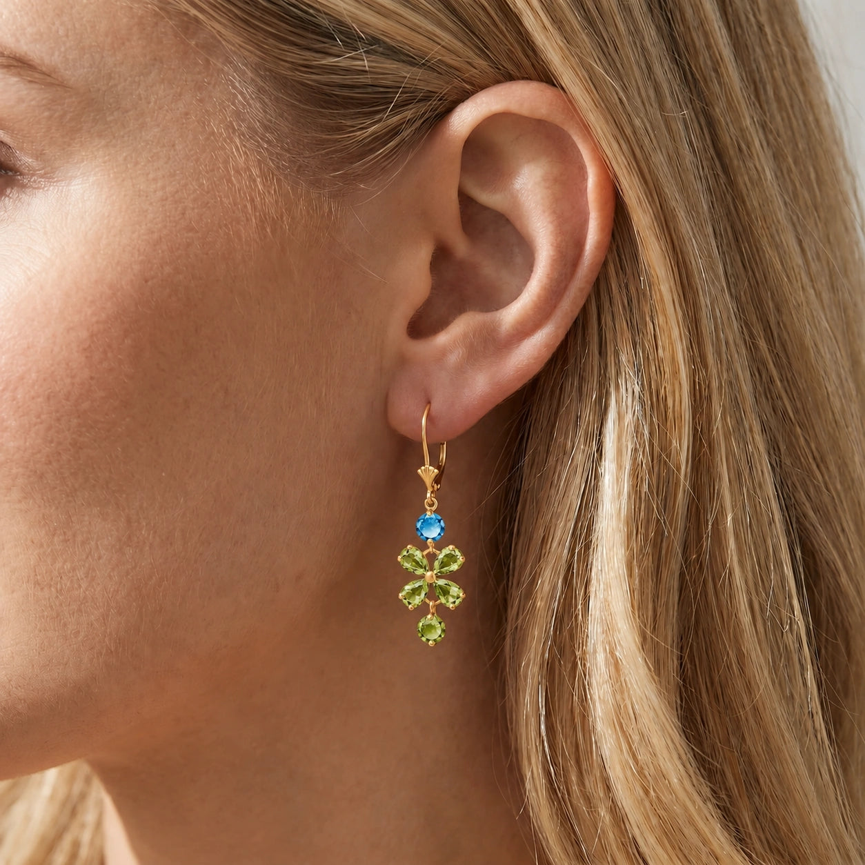 Yellow Gold Bloom Earrings Ruby 10K — Gertrude
