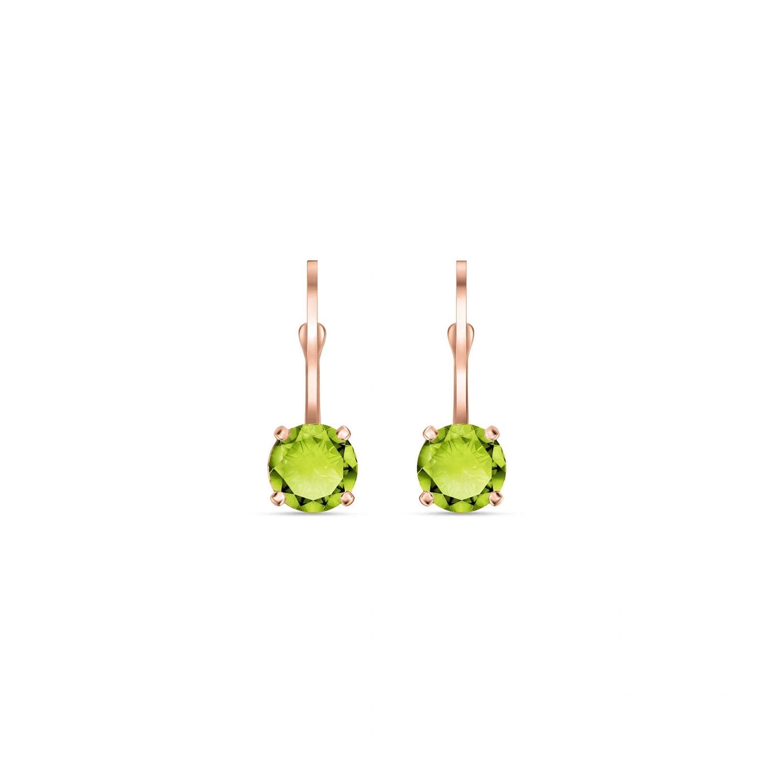 Rose Gold Heritage Earrings Peridot 10K — Lidia