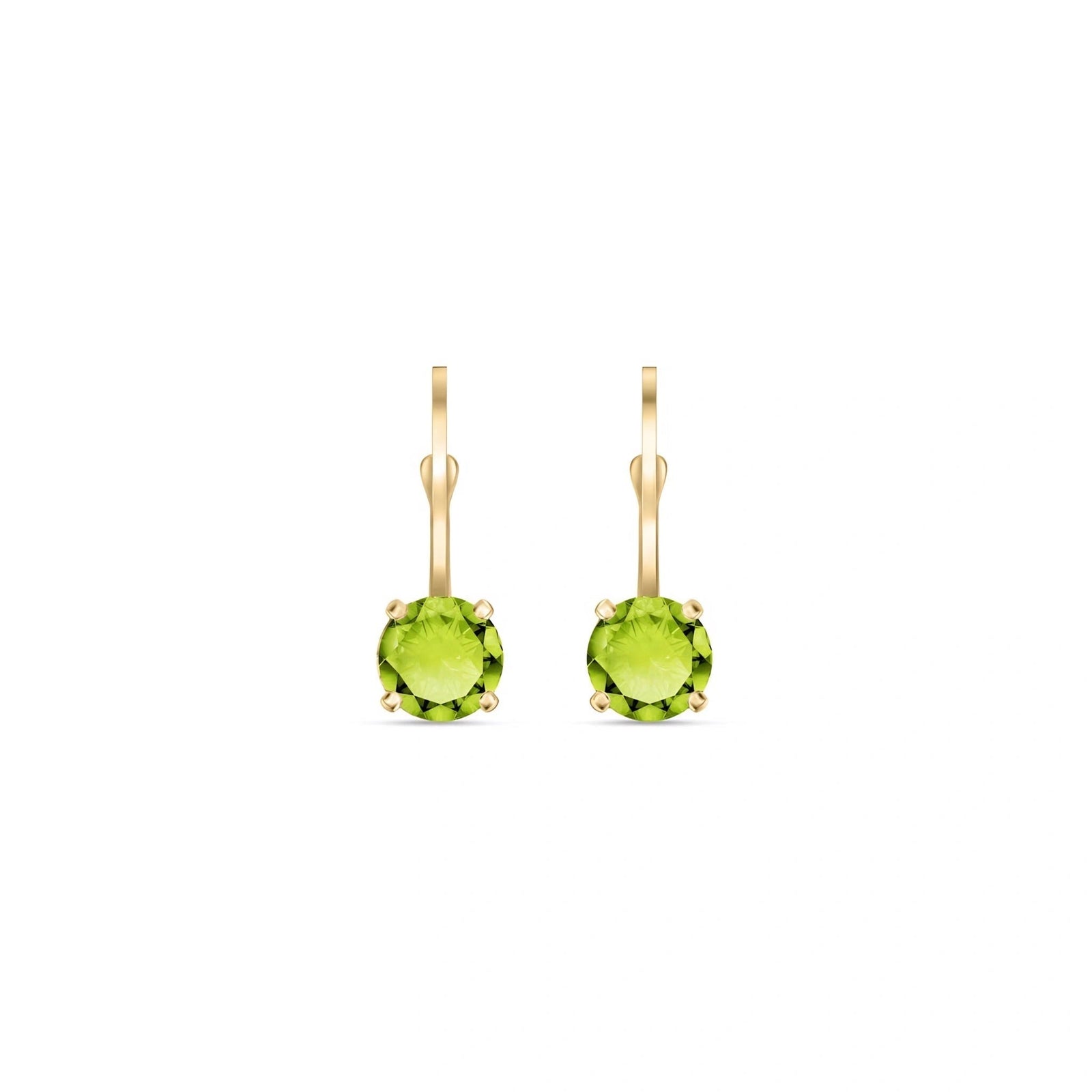 Yellow Gold Heritage Earrings Peridot 10K — Lidia