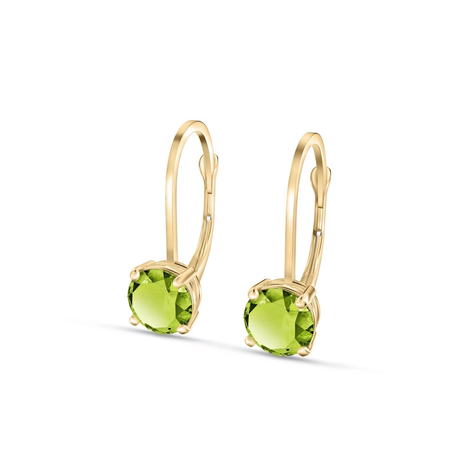 Yellow Gold Heritage Earrings Peridot 10K — Lidia