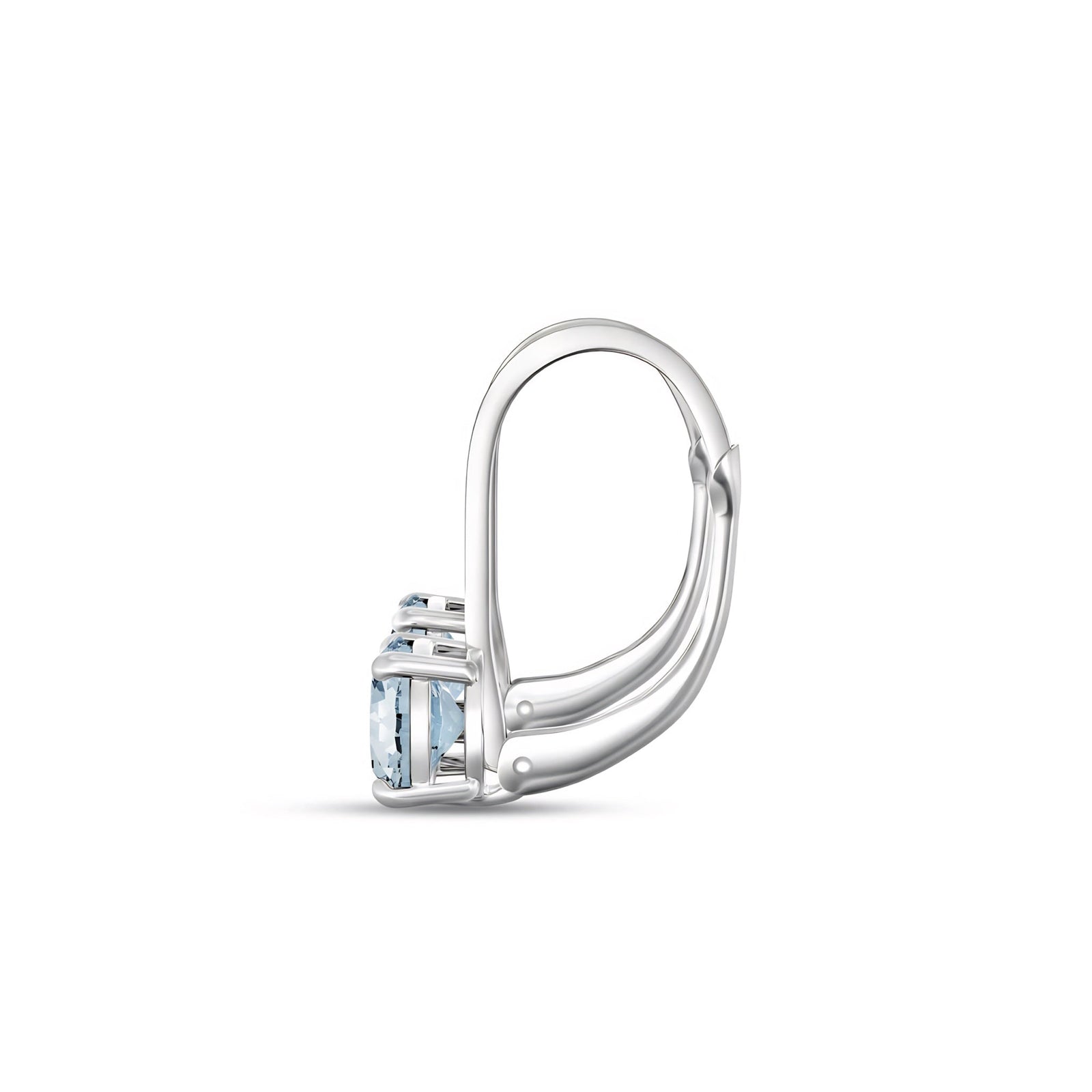 White Gold Heritage Earrings Blue Topaz 10K — Lidia