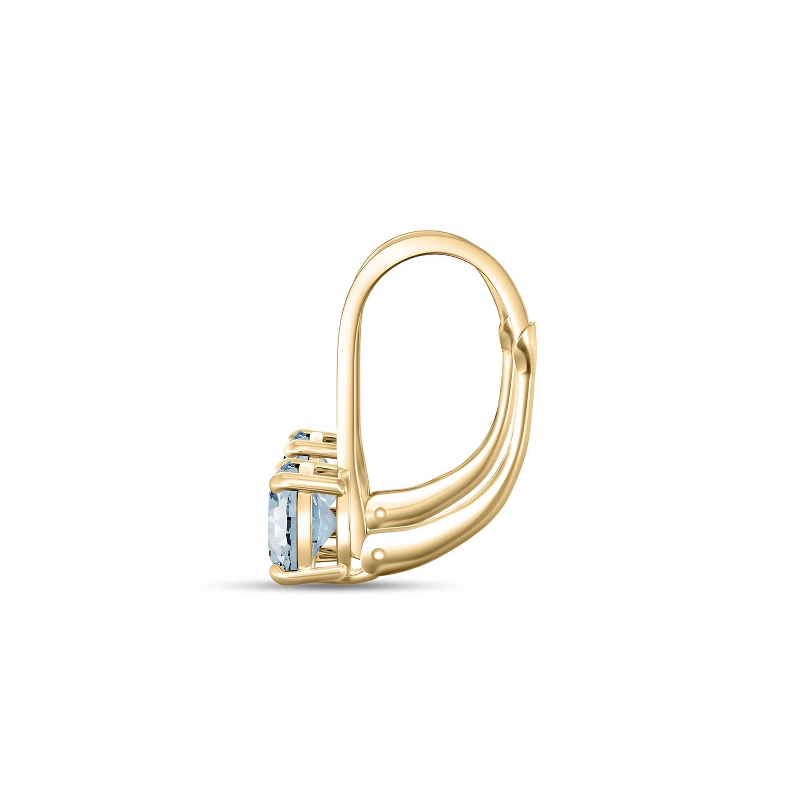 Yellow Gold Heritage Earrings Blue Topaz 10K — Lidia