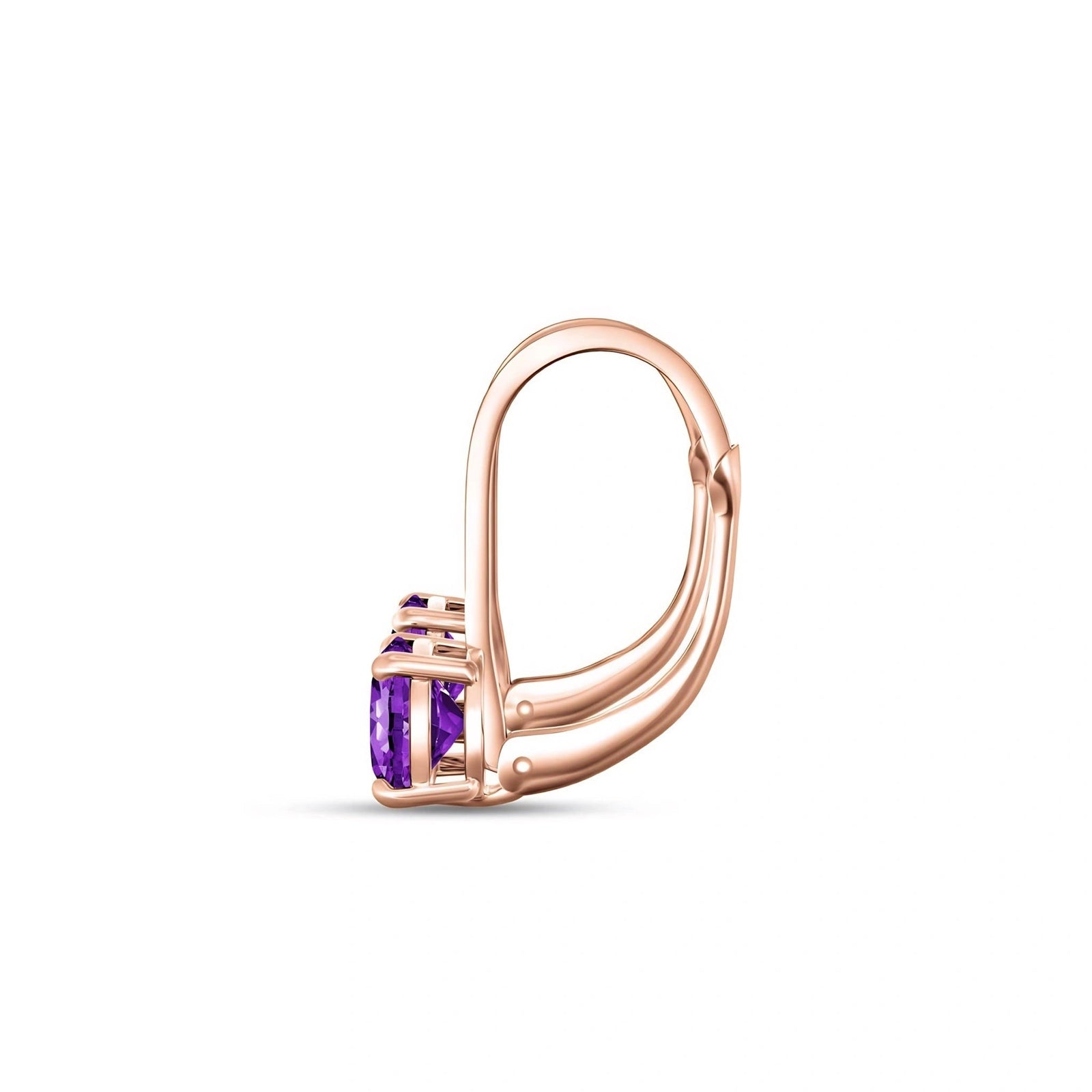 Rose Gold Heritage Earrings Amethyst 10K — Lidia