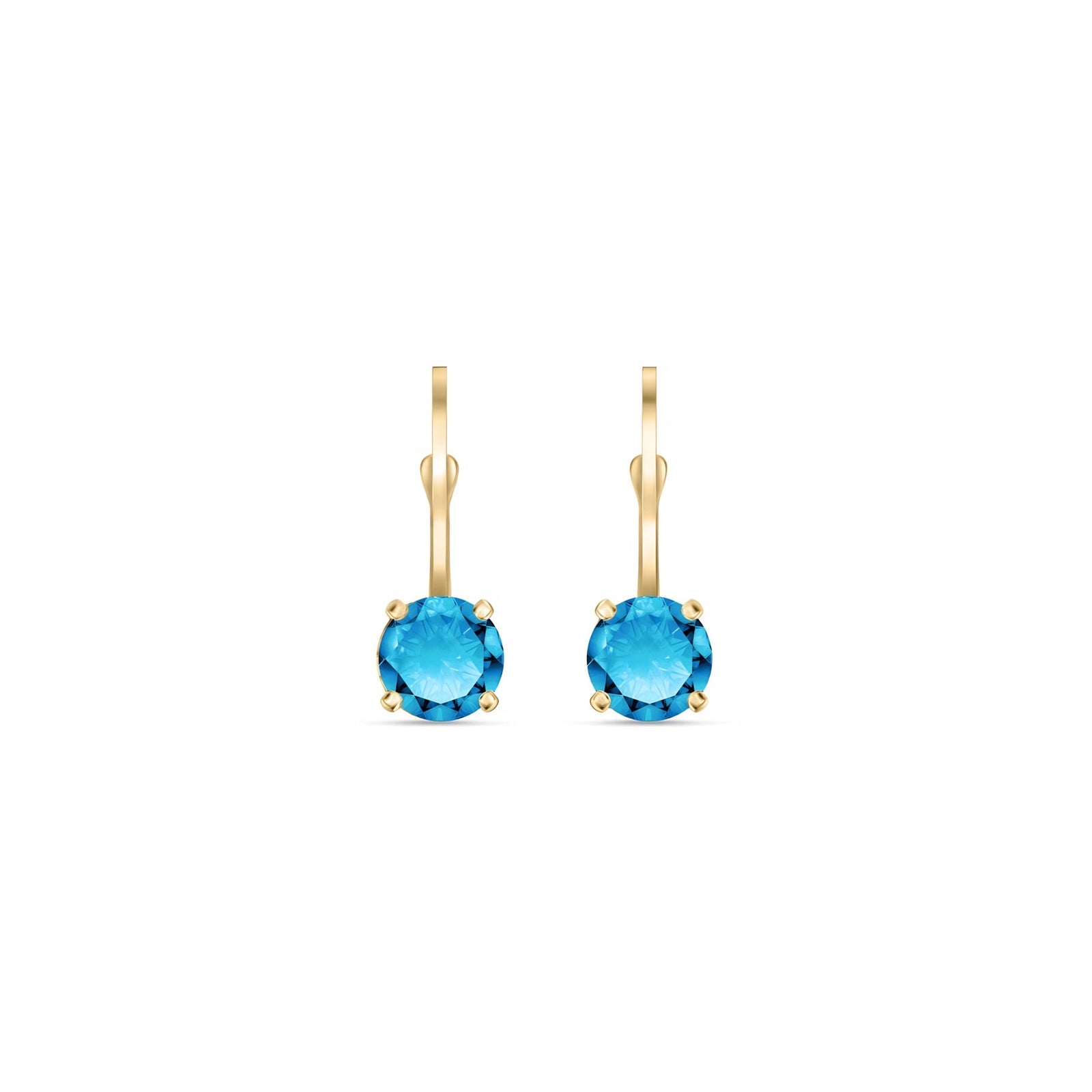 Yellow Gold Heritage Earrings Amethyst 10K — Lidia
