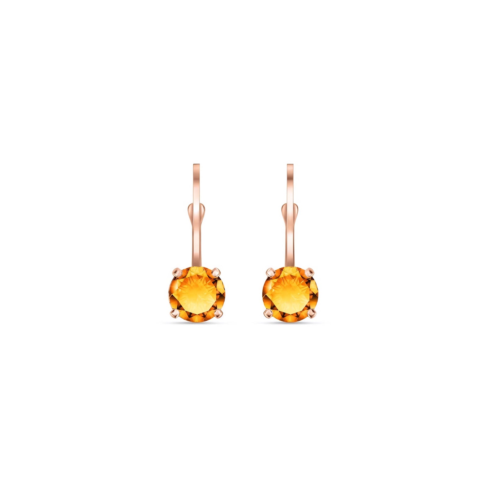 Rose Gold Heritage Earrings Citrine 10K — Lidia