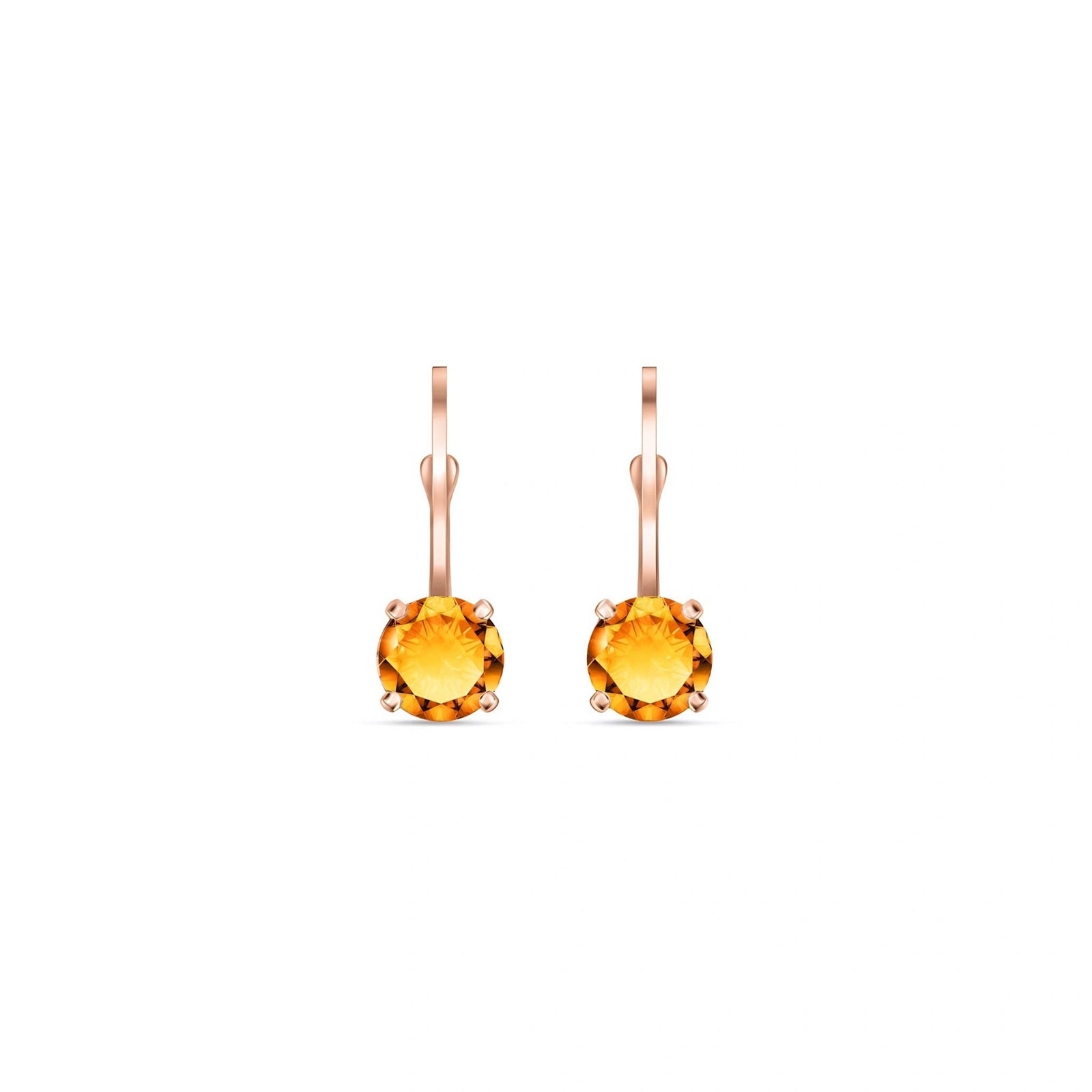 Rose Gold Heritage Earrings Citrine 10K — Lidia