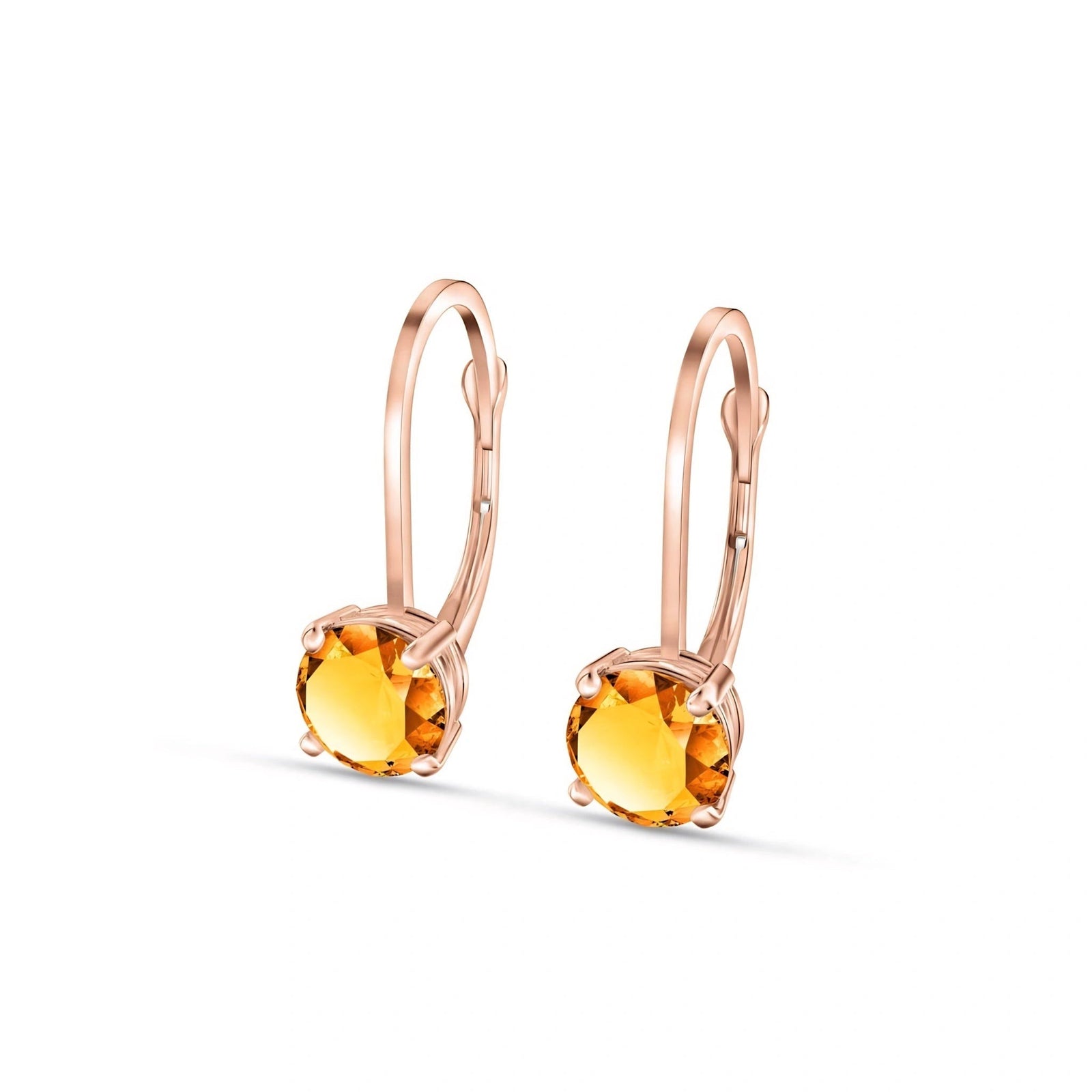 Rose Gold Heritage Earrings Citrine 10K — Lidia