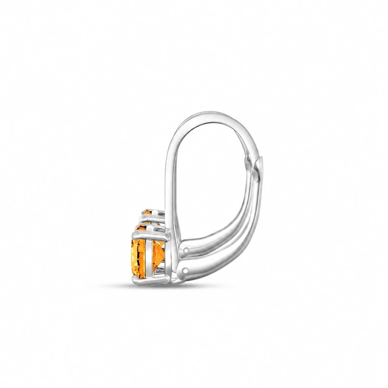 White Gold Heritage Earrings Citrine 10K — Lidia