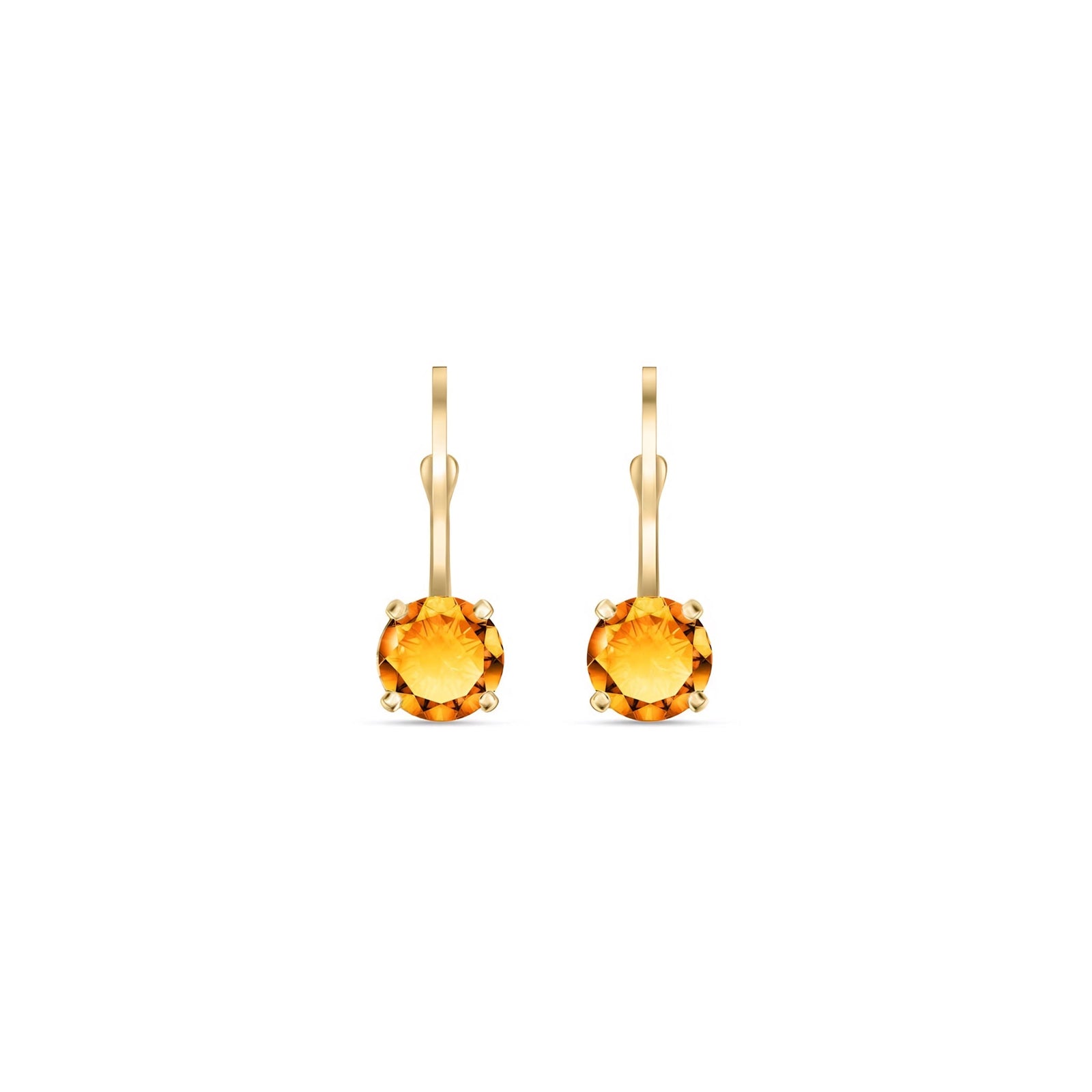 Yellow Gold Heritage Earrings Citrine 10K — Lidia