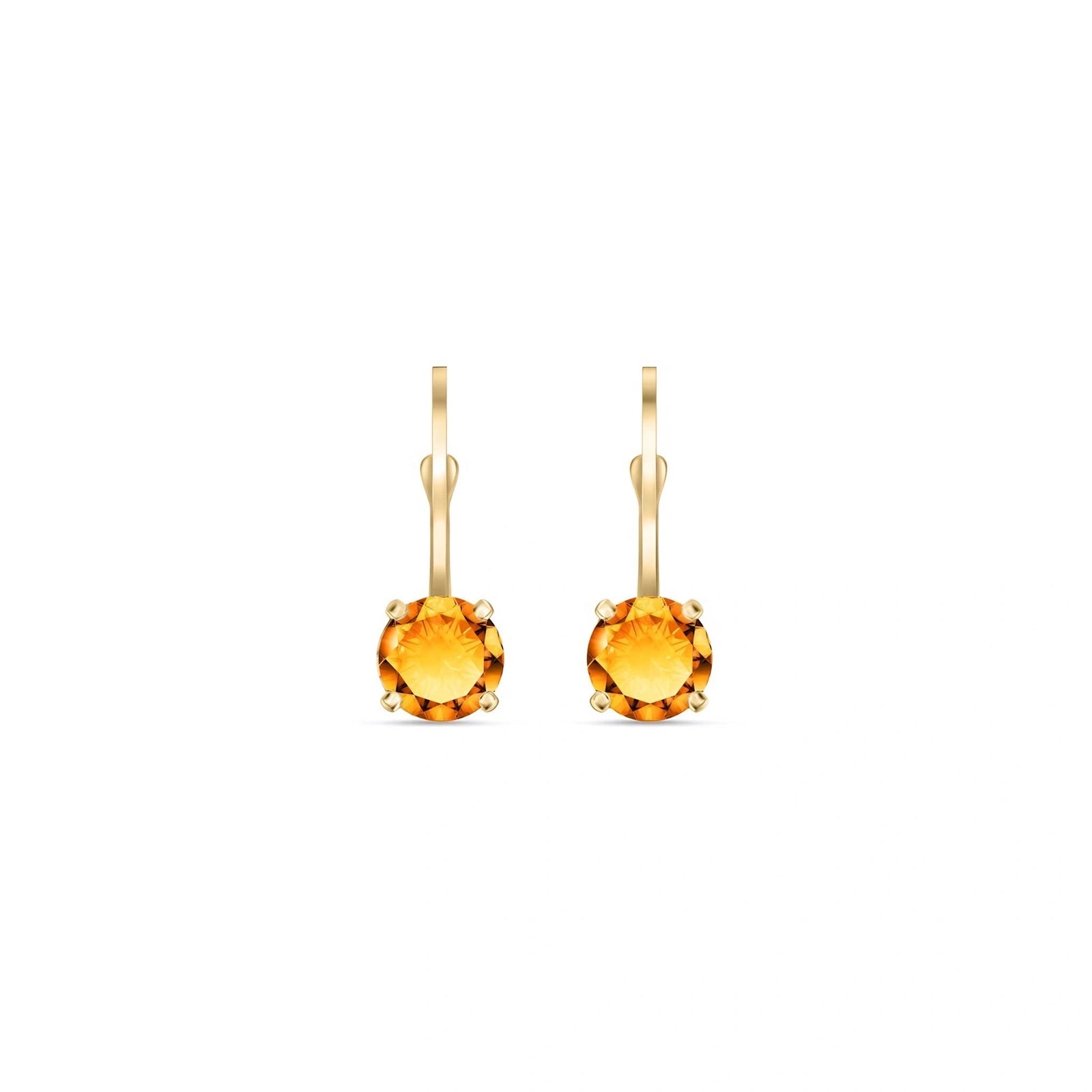 Yellow Gold Heritage Earrings Citrine 10K — Lidia