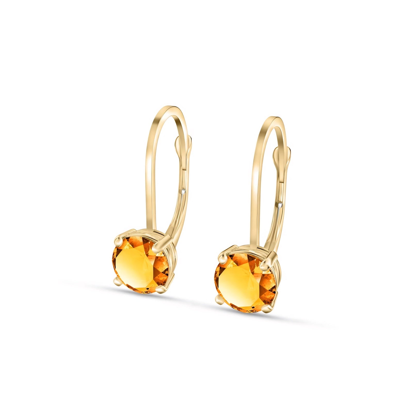 Yellow Gold Heritage Earrings Citrine 10K — Lidia