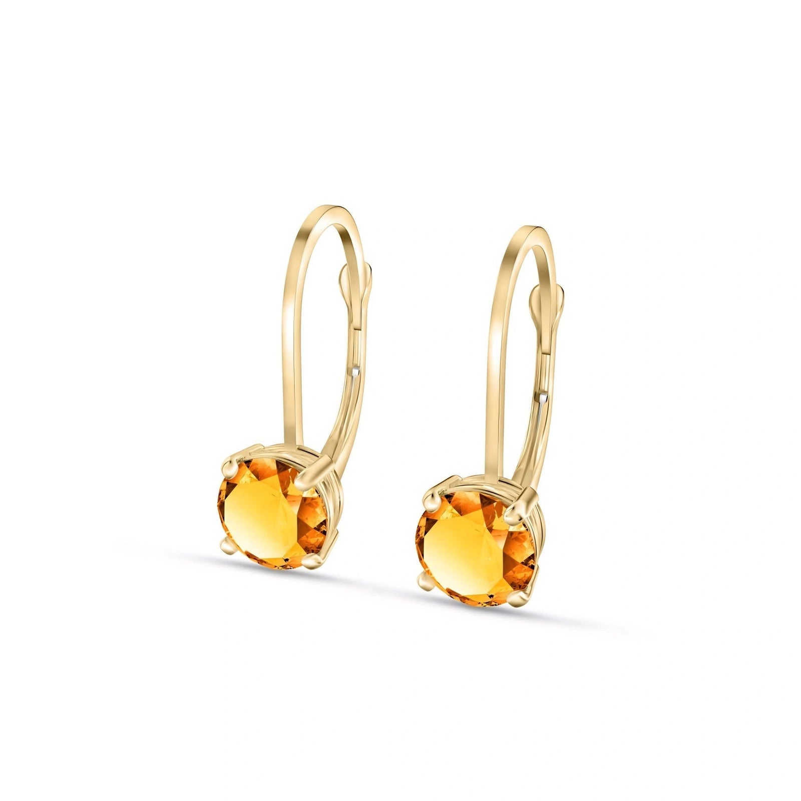 Yellow Gold Heritage Earrings Citrine 10K — Lidia