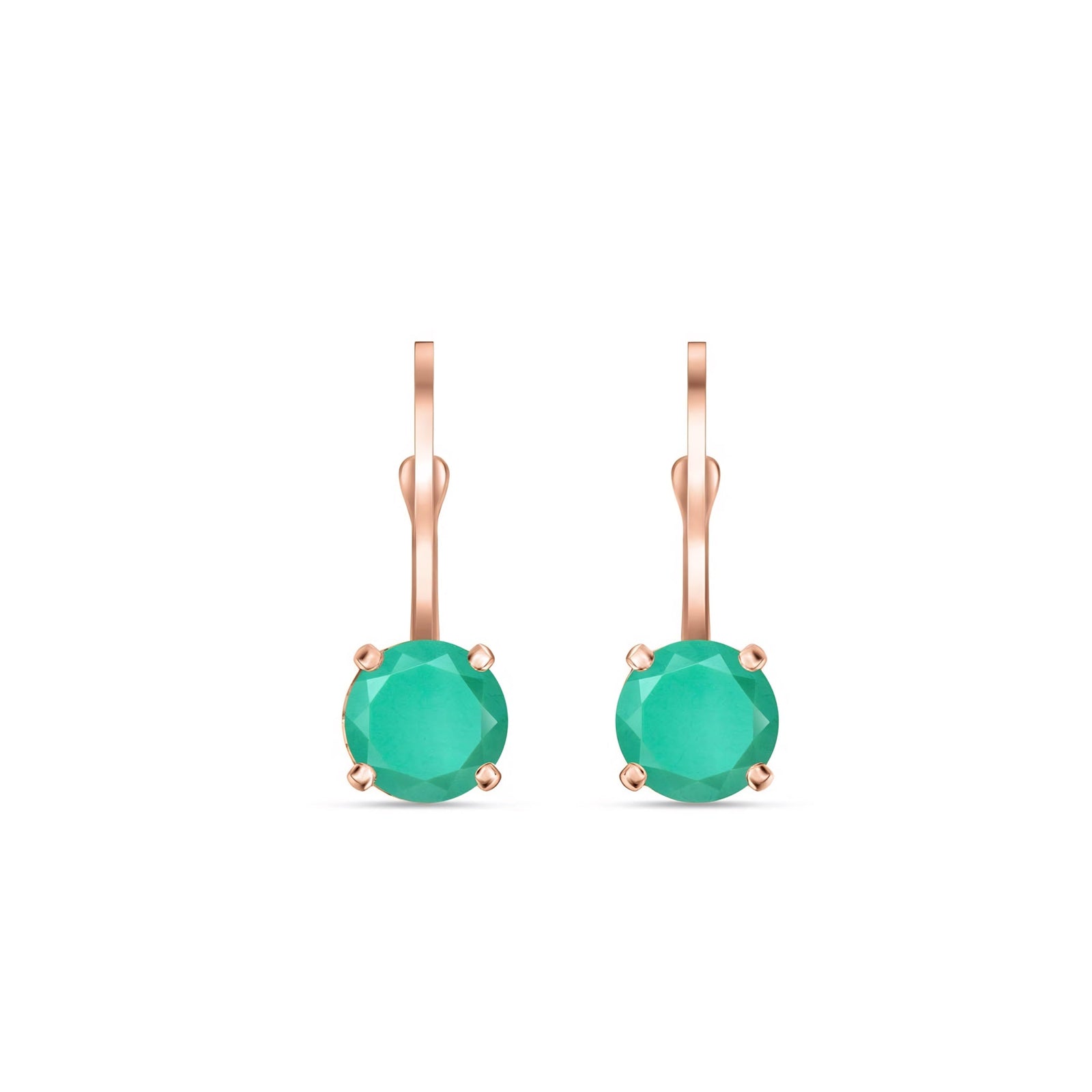 Rose Gold Heritage Earrings Garnet 10K — Lidia