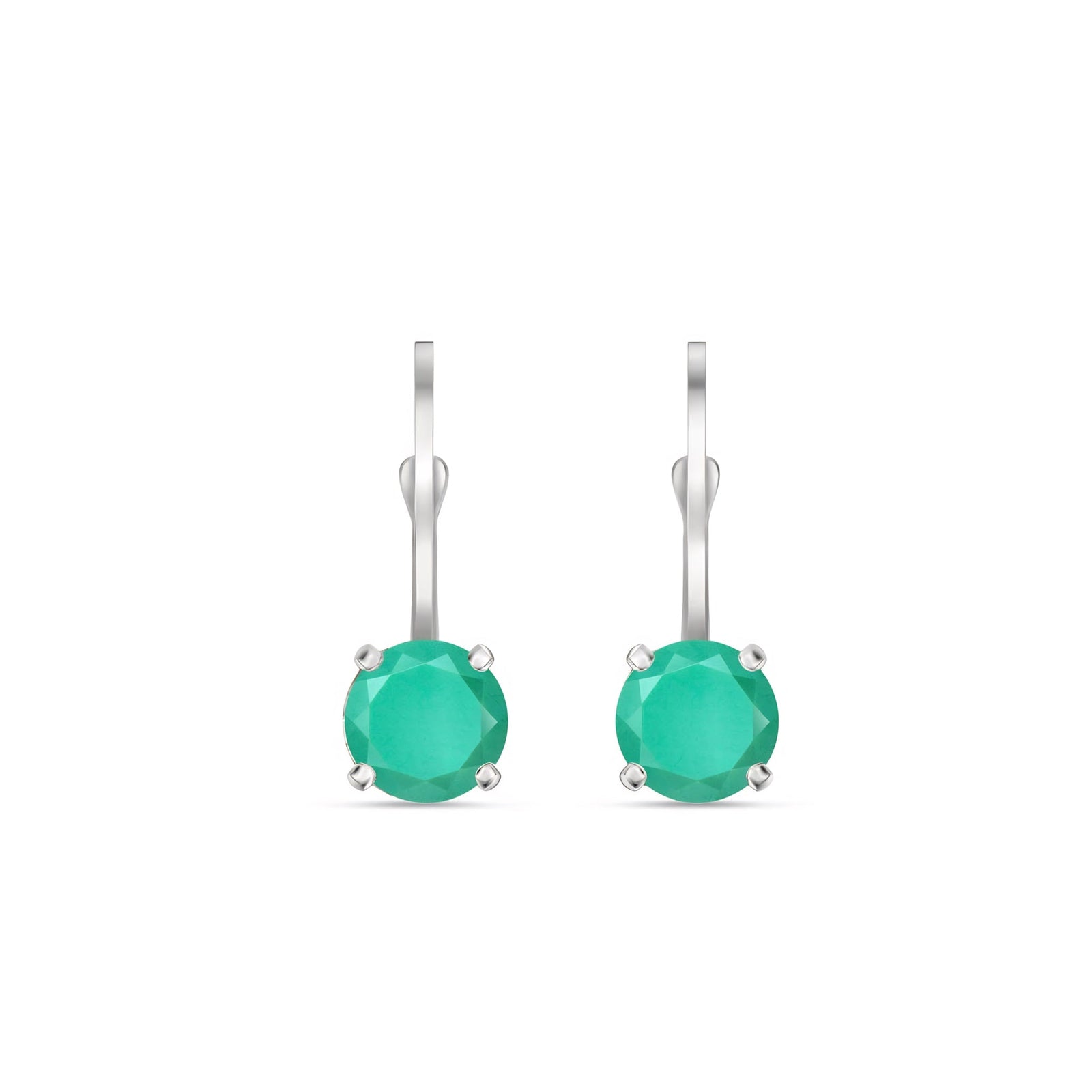 White Gold Heritage Earrings Garnet 10K — Lidia