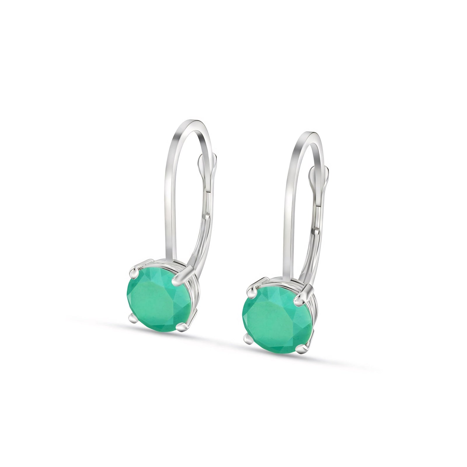 White Gold Heritage Earrings Garnet 10K — Lidia