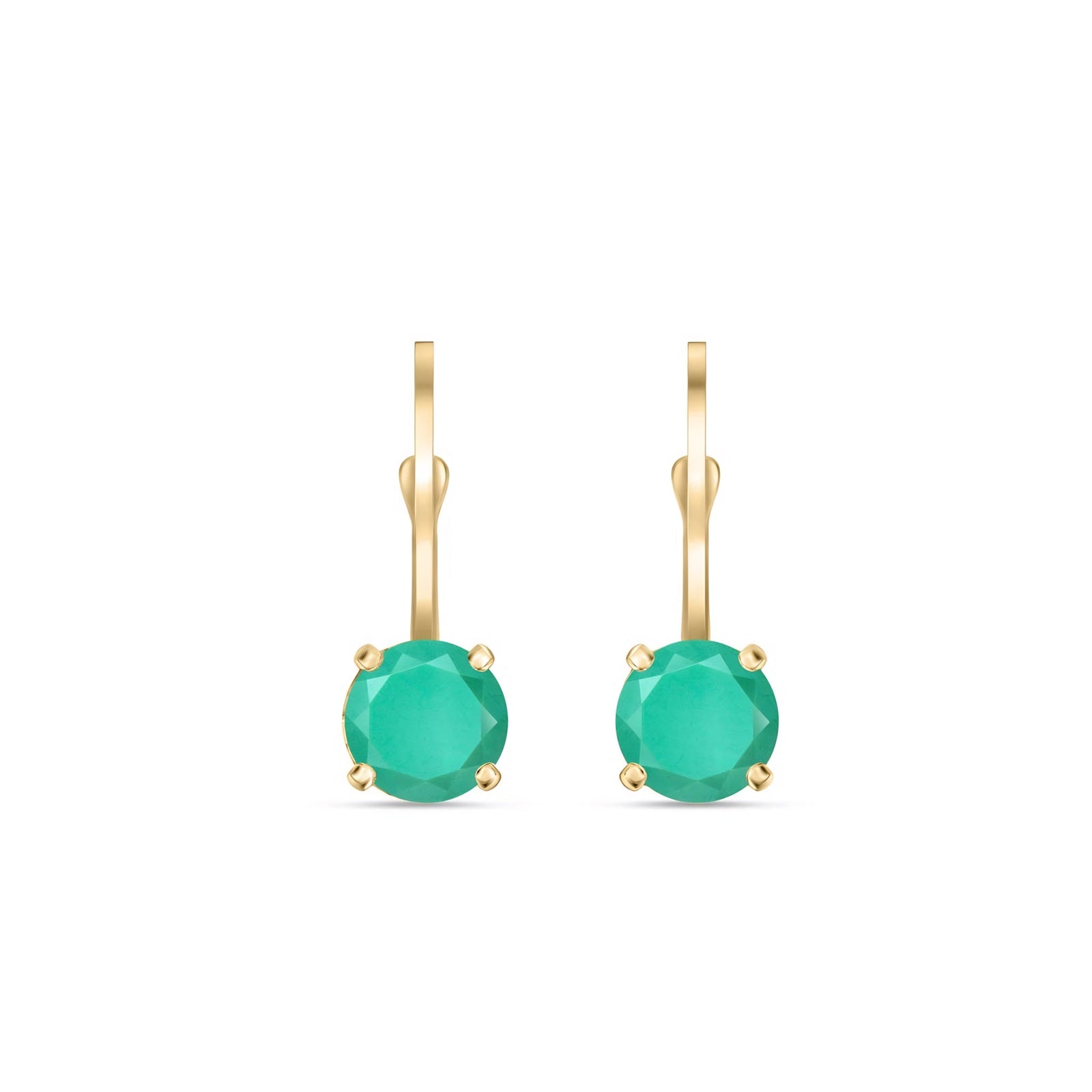 Yellow Gold Heritage Earrings Garnet 10K — Lidia
