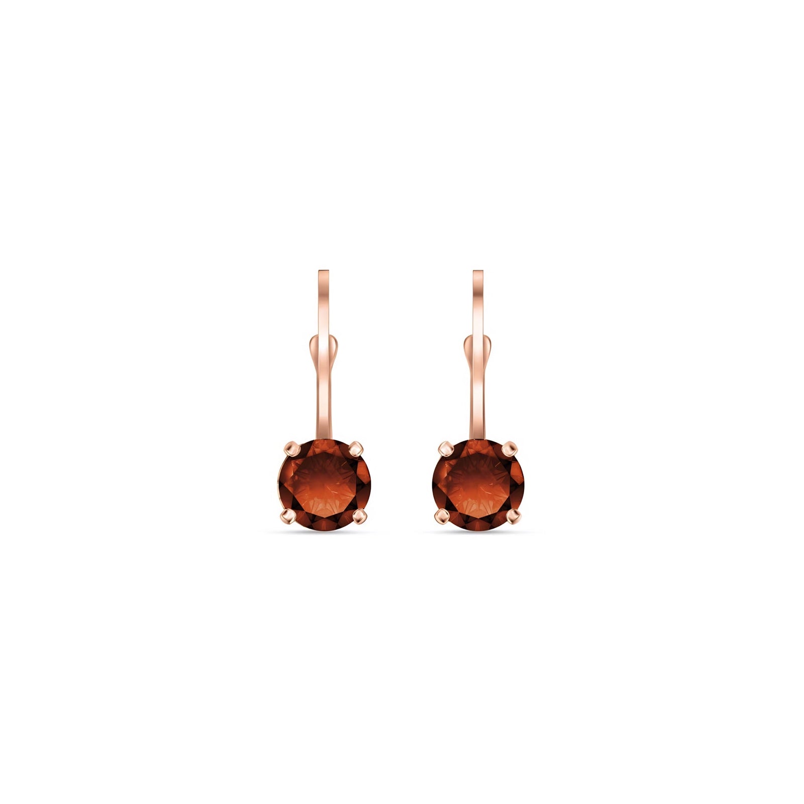 Rose Gold Heritage Earrings Aquamarine 10K — Lidia