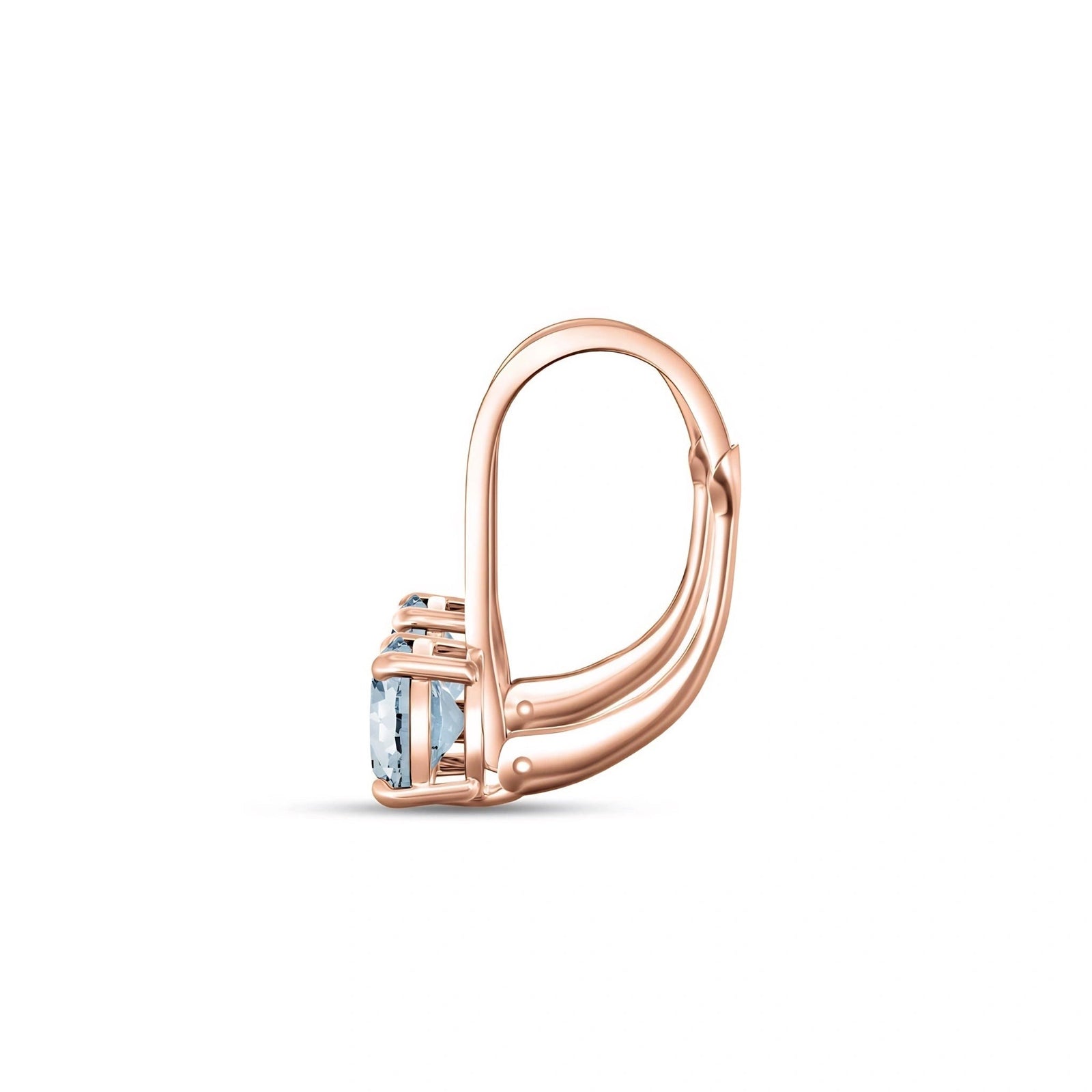 Rose Gold Heritage Earrings Aquamarine 10K — Lidia