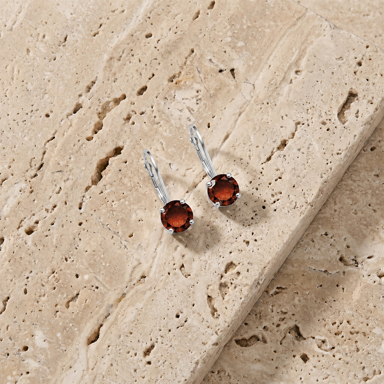 White Gold Heritage Earrings Aquamarine 10K — Lidia