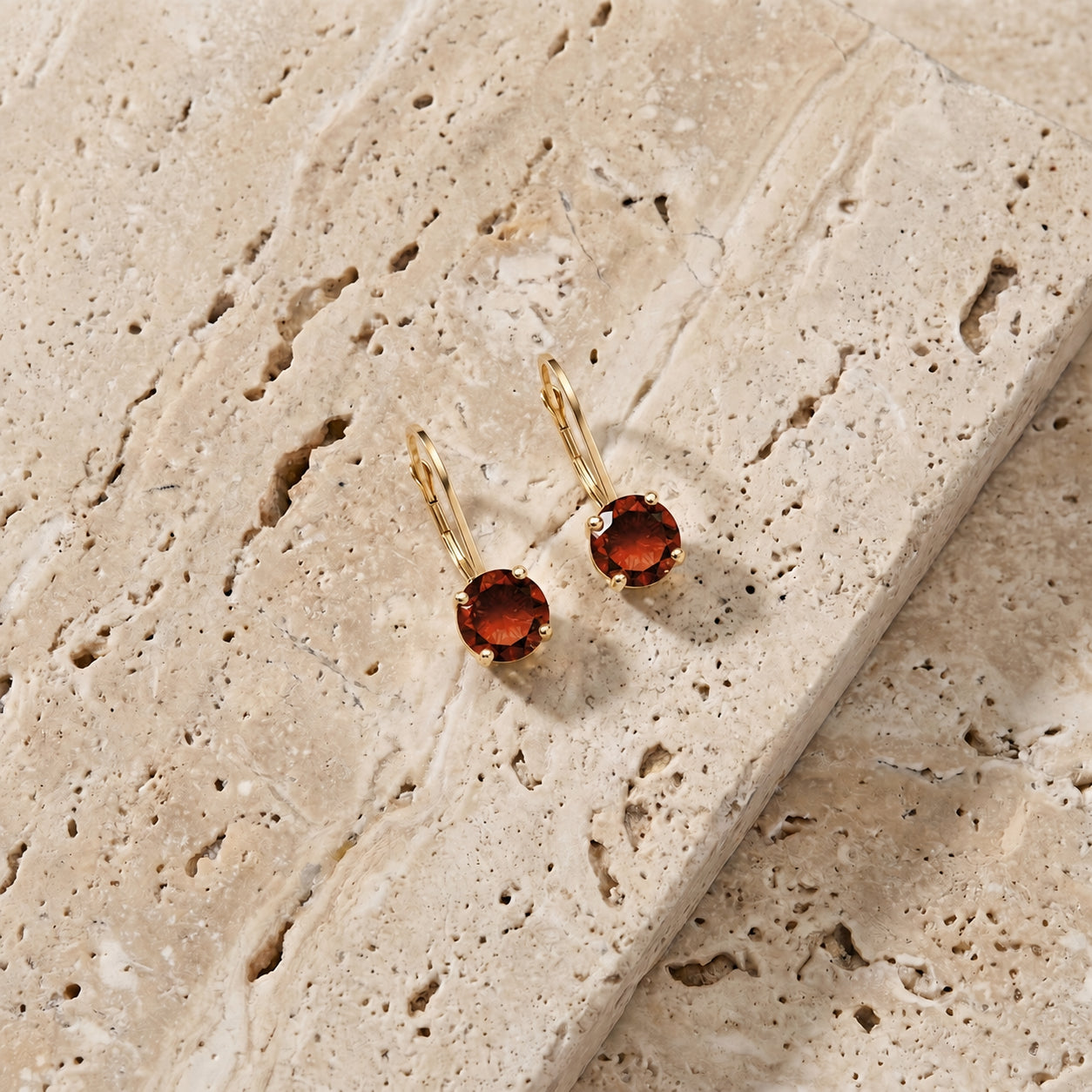 Yellow Gold Heritage Earrings Aquamarine 10K — Lidia