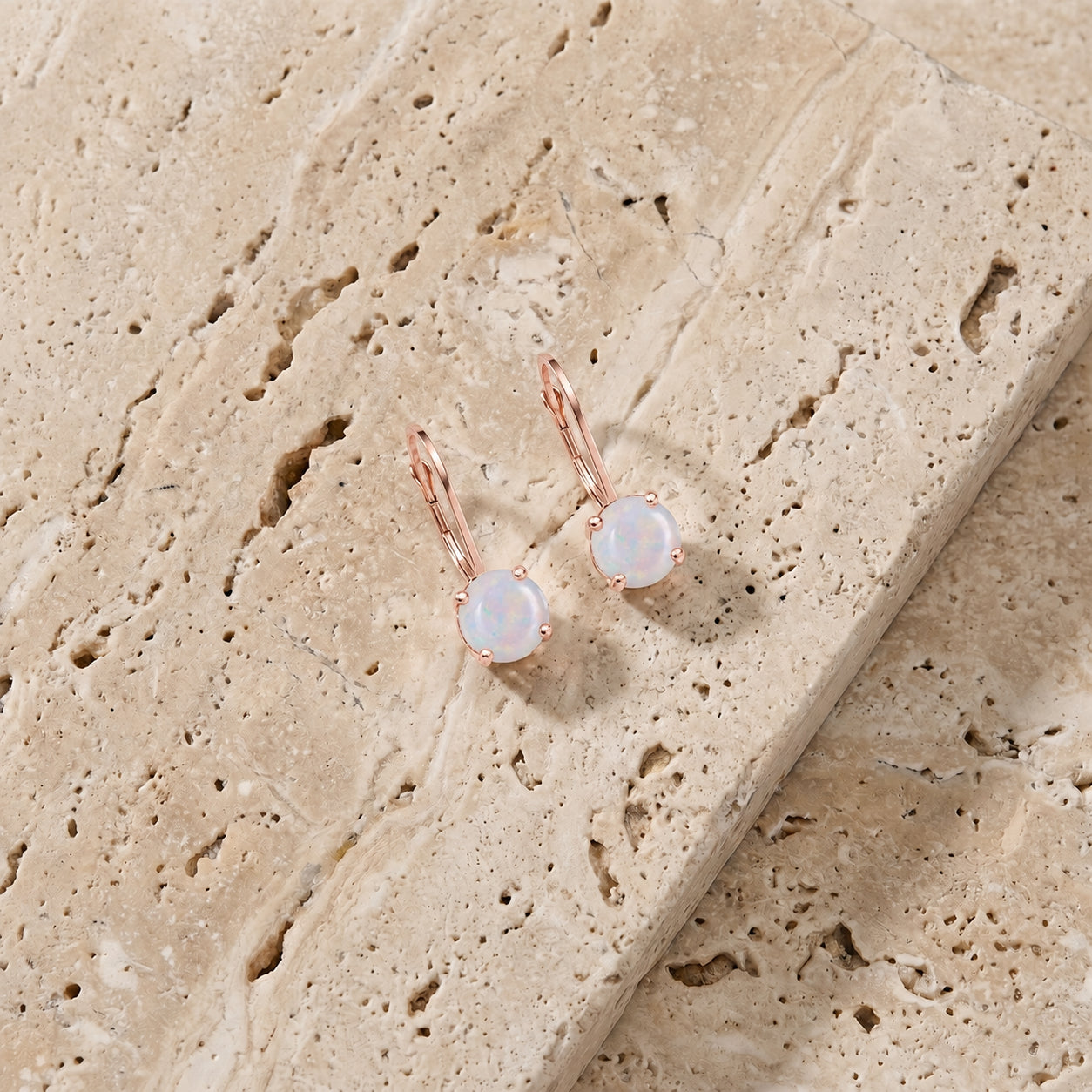 Rose Gold Heritage Earrings Ruby 10K — Lidia