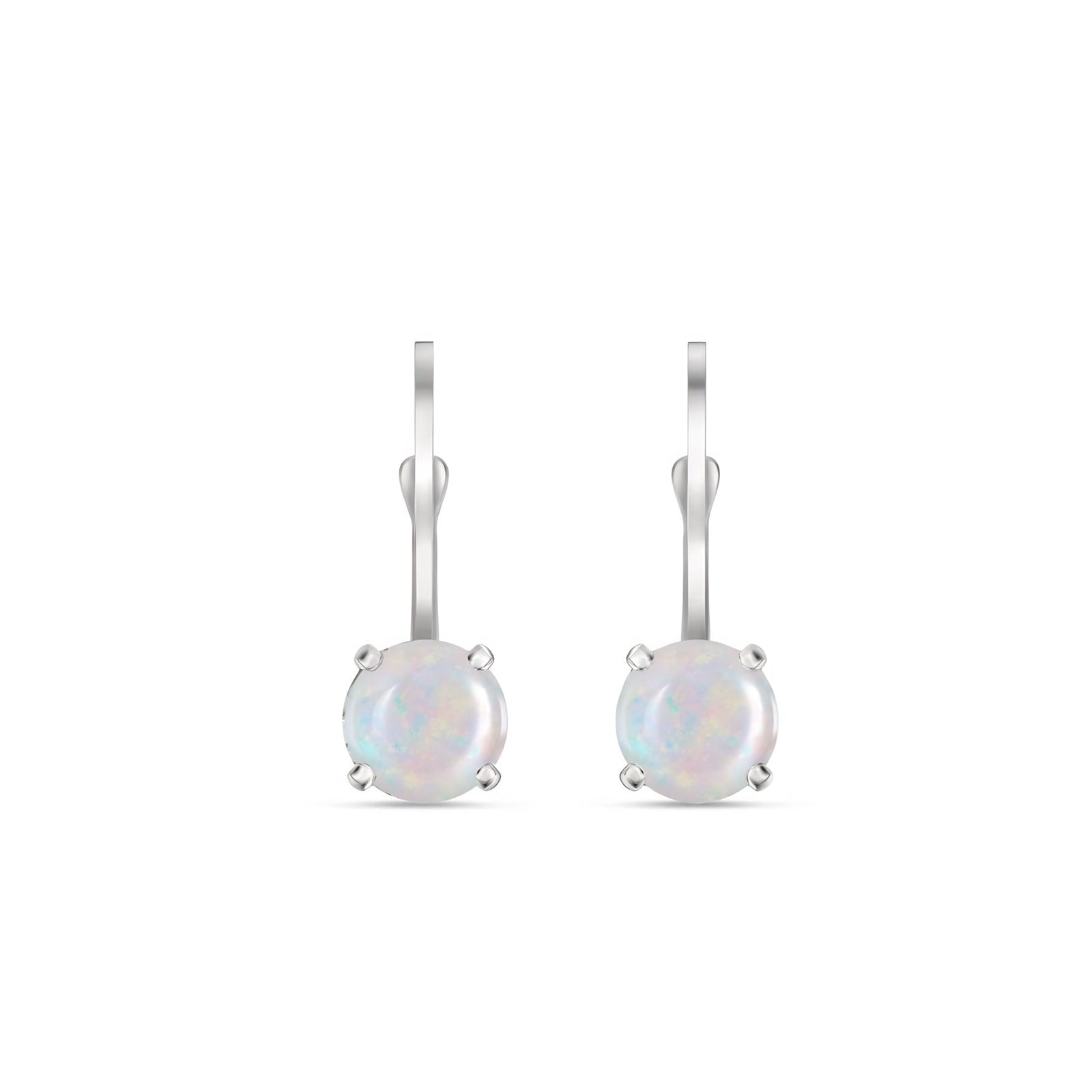 White Gold Heritage Earrings Ruby 10K — Lidia