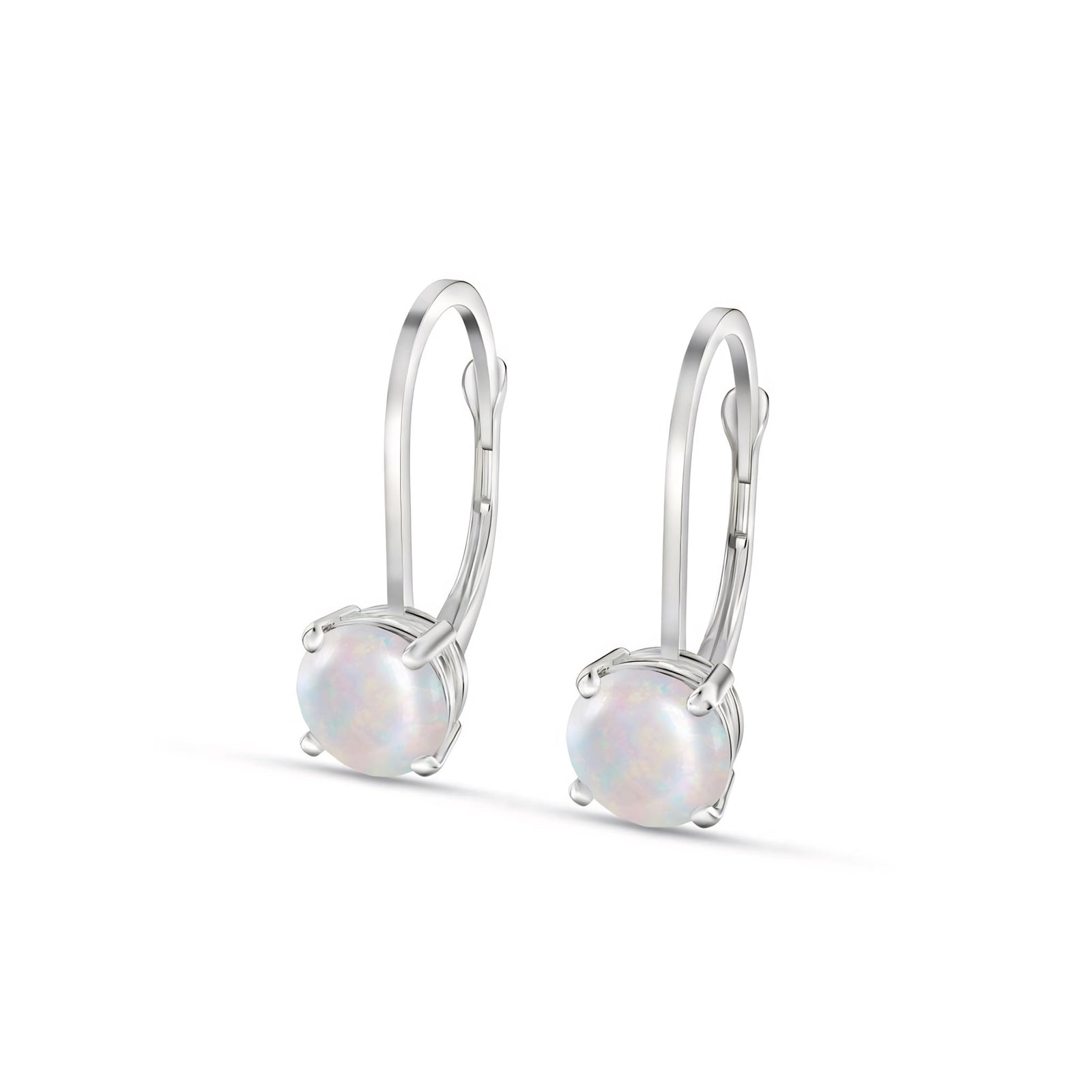 White Gold Heritage Earrings Ruby 10K — Lidia