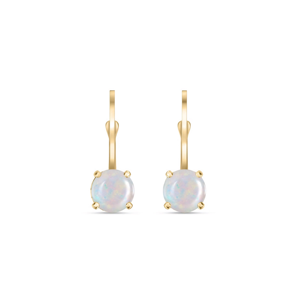 Yellow Gold Heritage Earrings Ruby 10K — Lidia