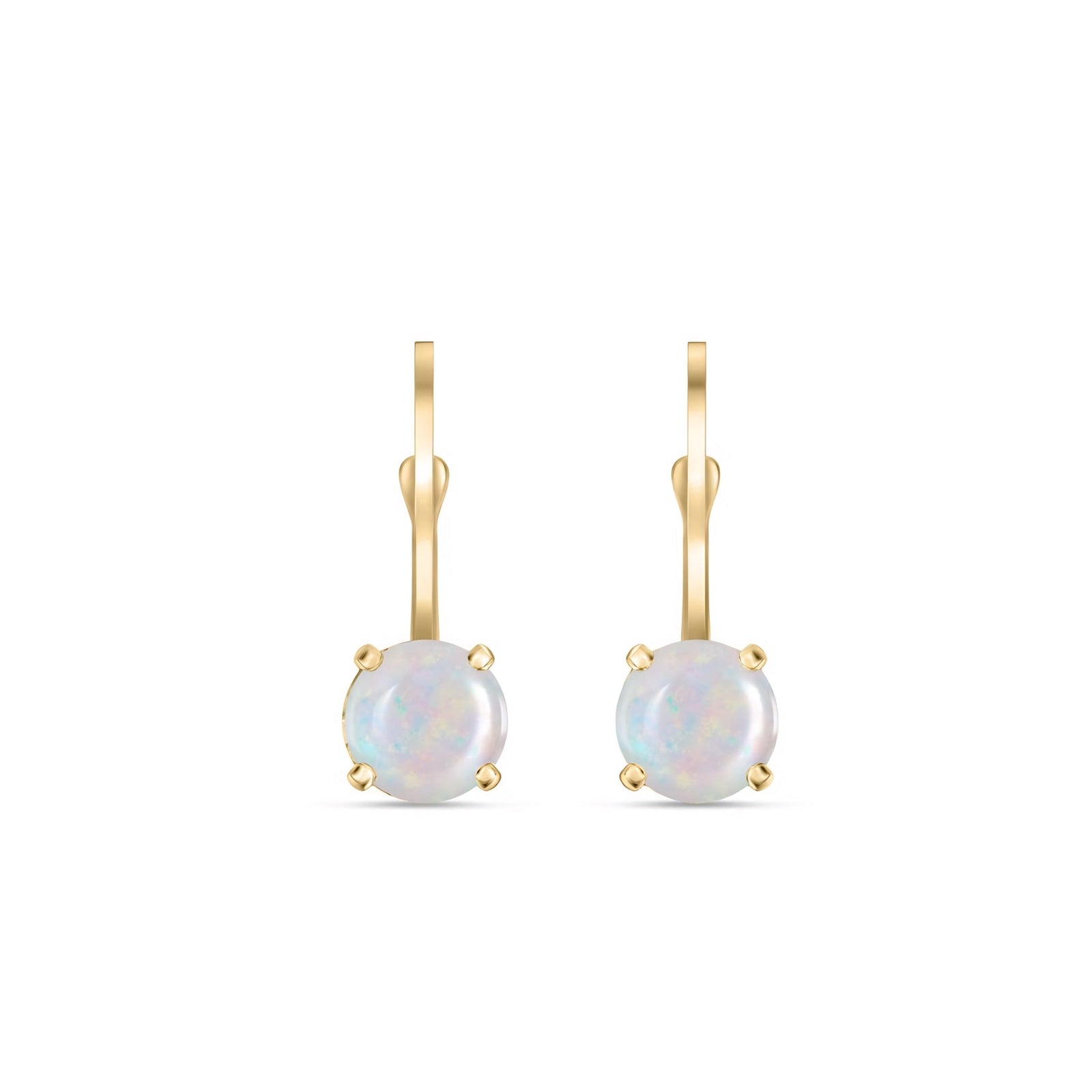 Yellow Gold Heritage Earrings Ruby 10K — Lidia