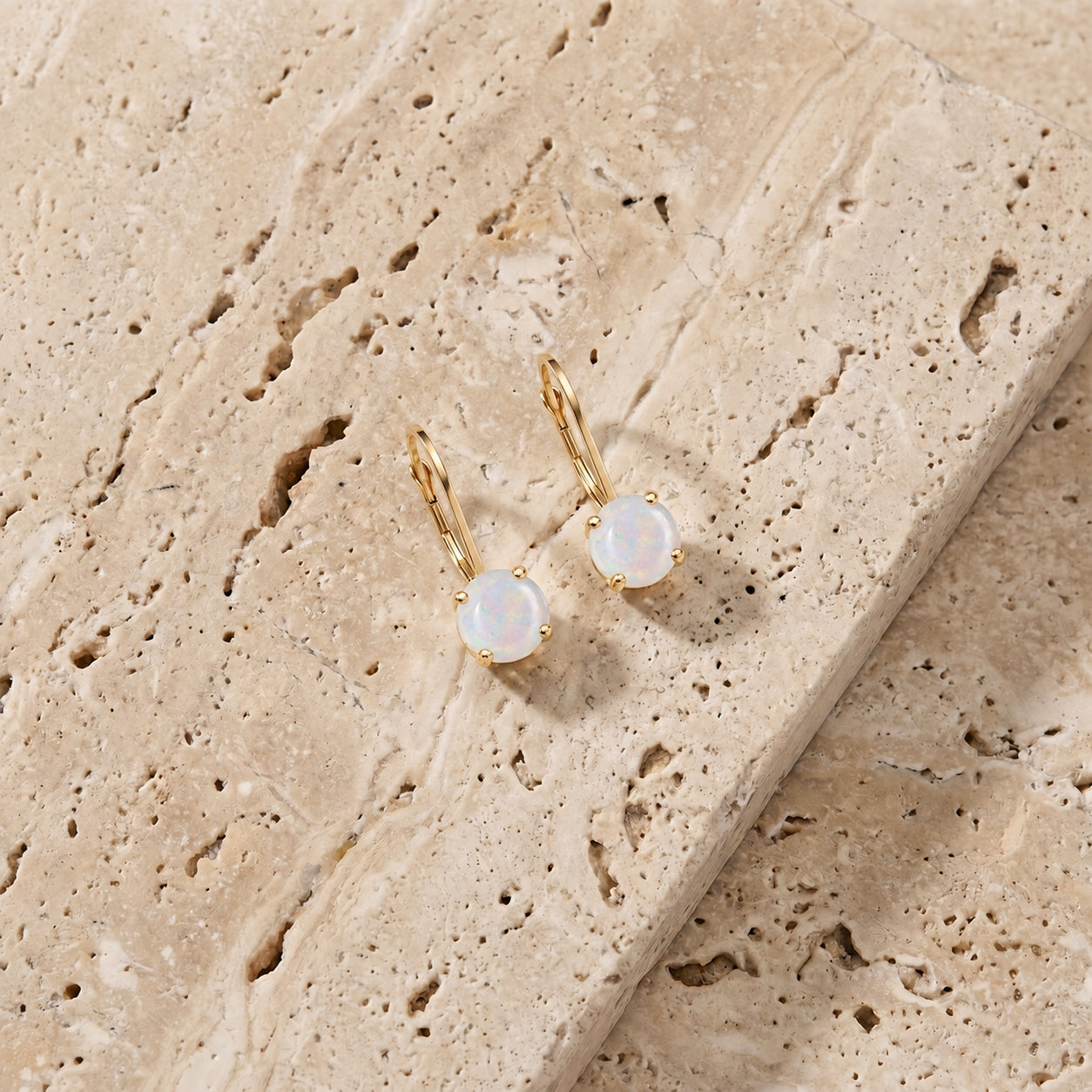 Yellow Gold Heritage Earrings Ruby 10K — Lidia
