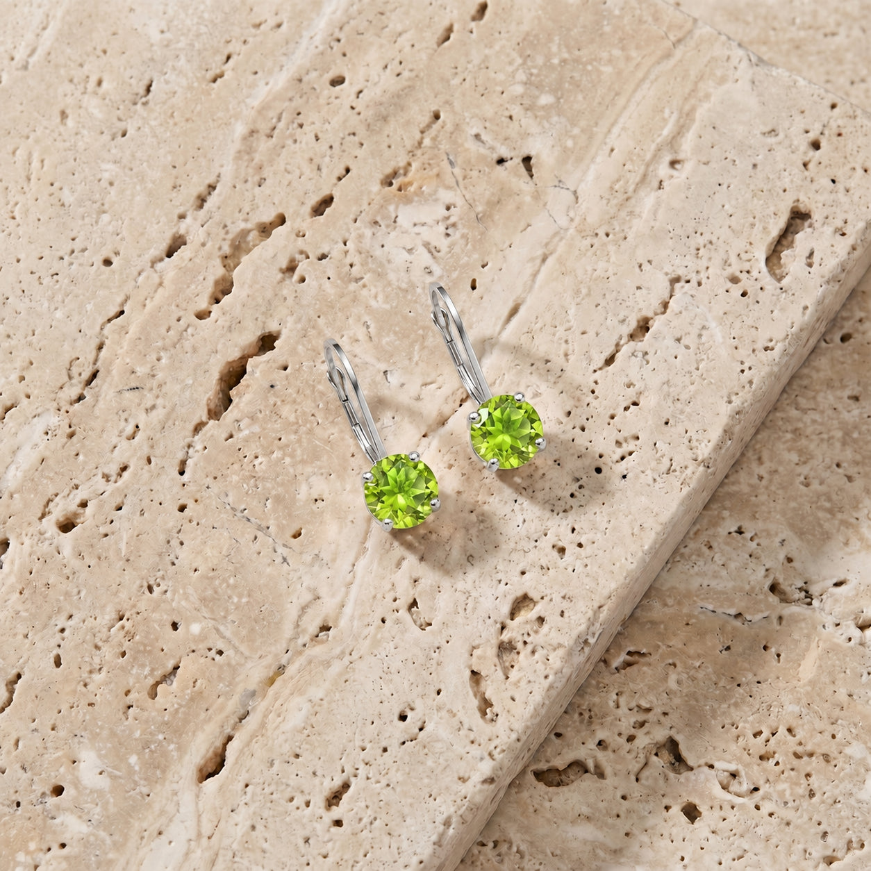 White Gold Heritage Earrings Sapphire 10K — Lidia
