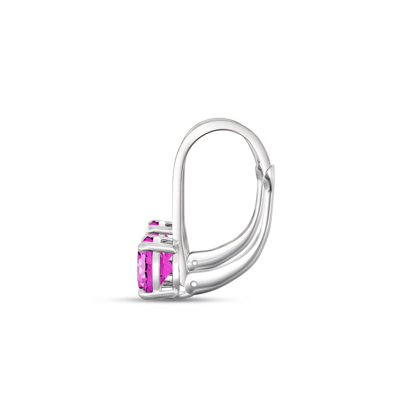 White Gold Heritage Earrings Pink Topaz 10K — Lidia
