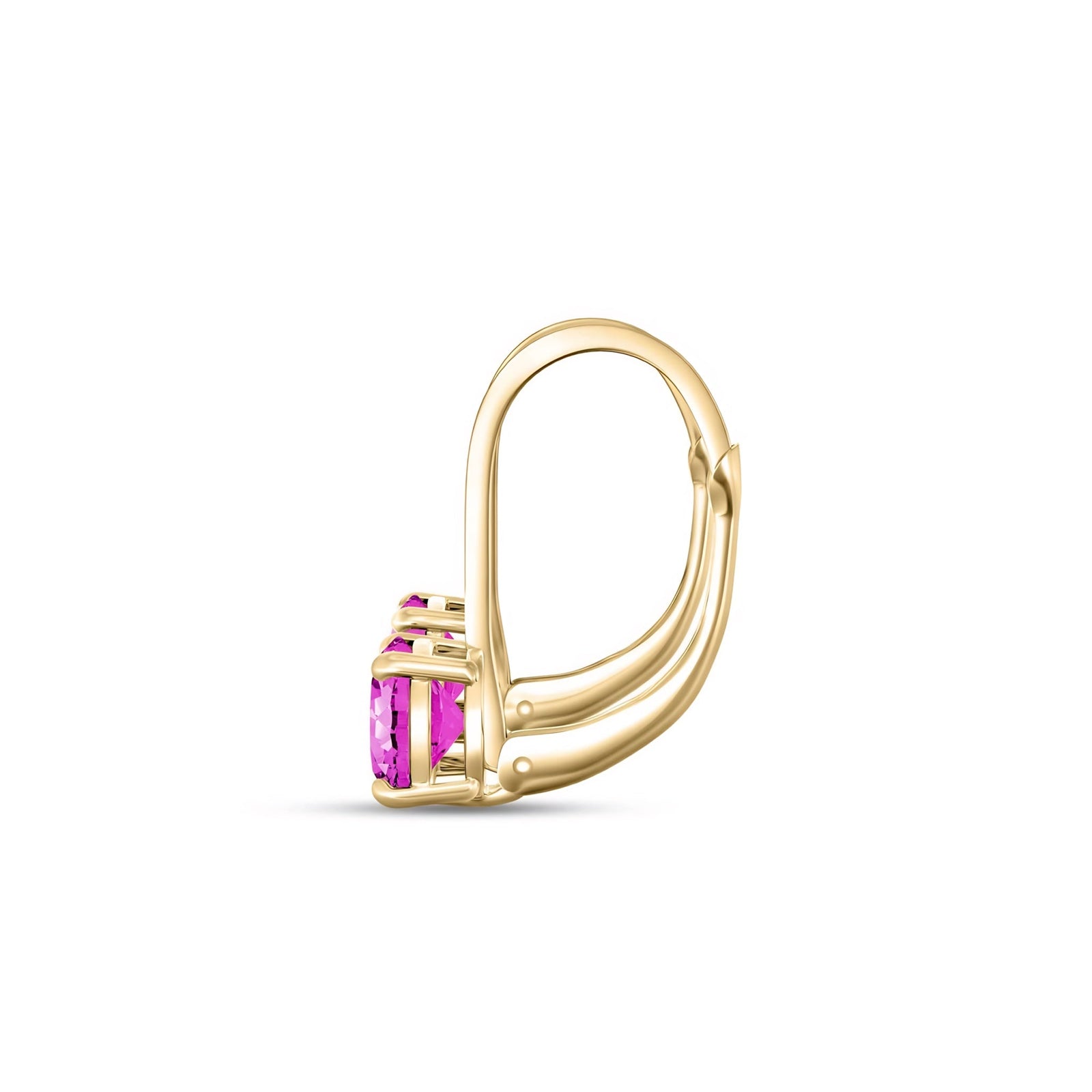 Yellow Gold Heritage Earrings Pink Topaz 10K — Lidia