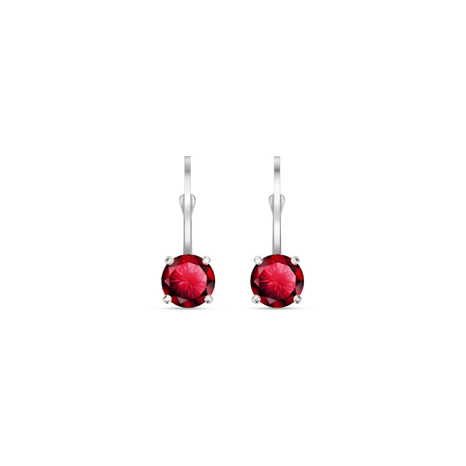 White Gold Heritage Earrings Emerald 10K — Lidia
