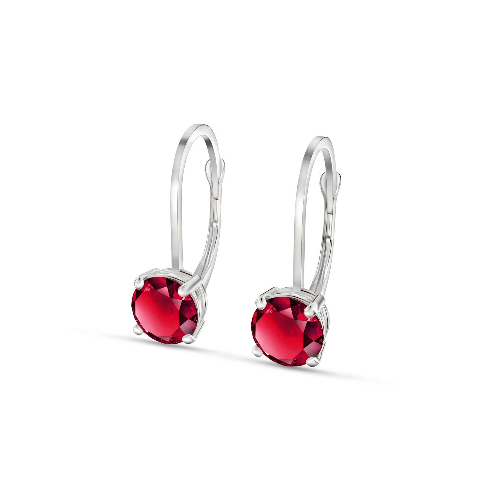 White Gold Heritage Earrings Emerald 10K — Lidia
