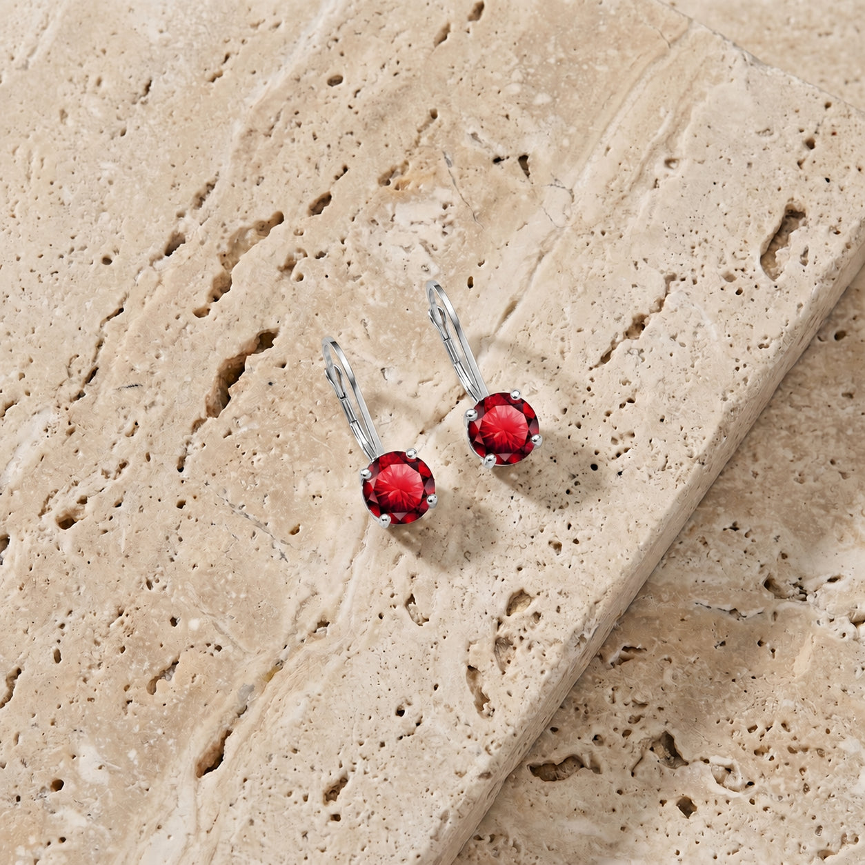 White Gold Heritage Earrings Emerald 10K — Lidia