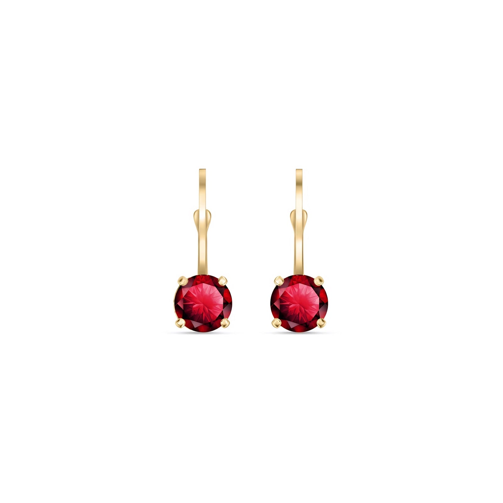 Yellow Gold Heritage Earrings Emerald 10K — Lidia