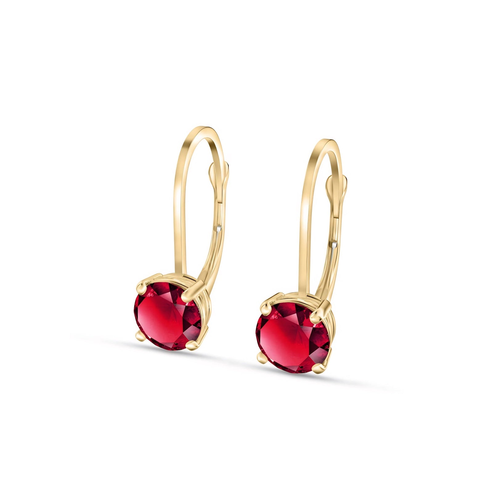 Yellow Gold Heritage Earrings Emerald 10K — Lidia