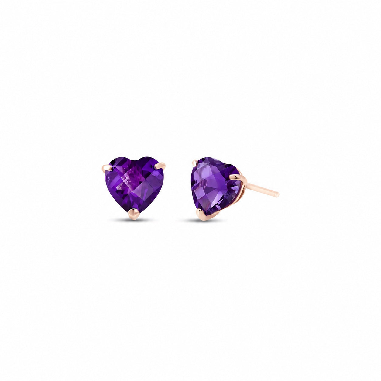 Rose Gold Grace Earrings Amethyst 10K — Minerva