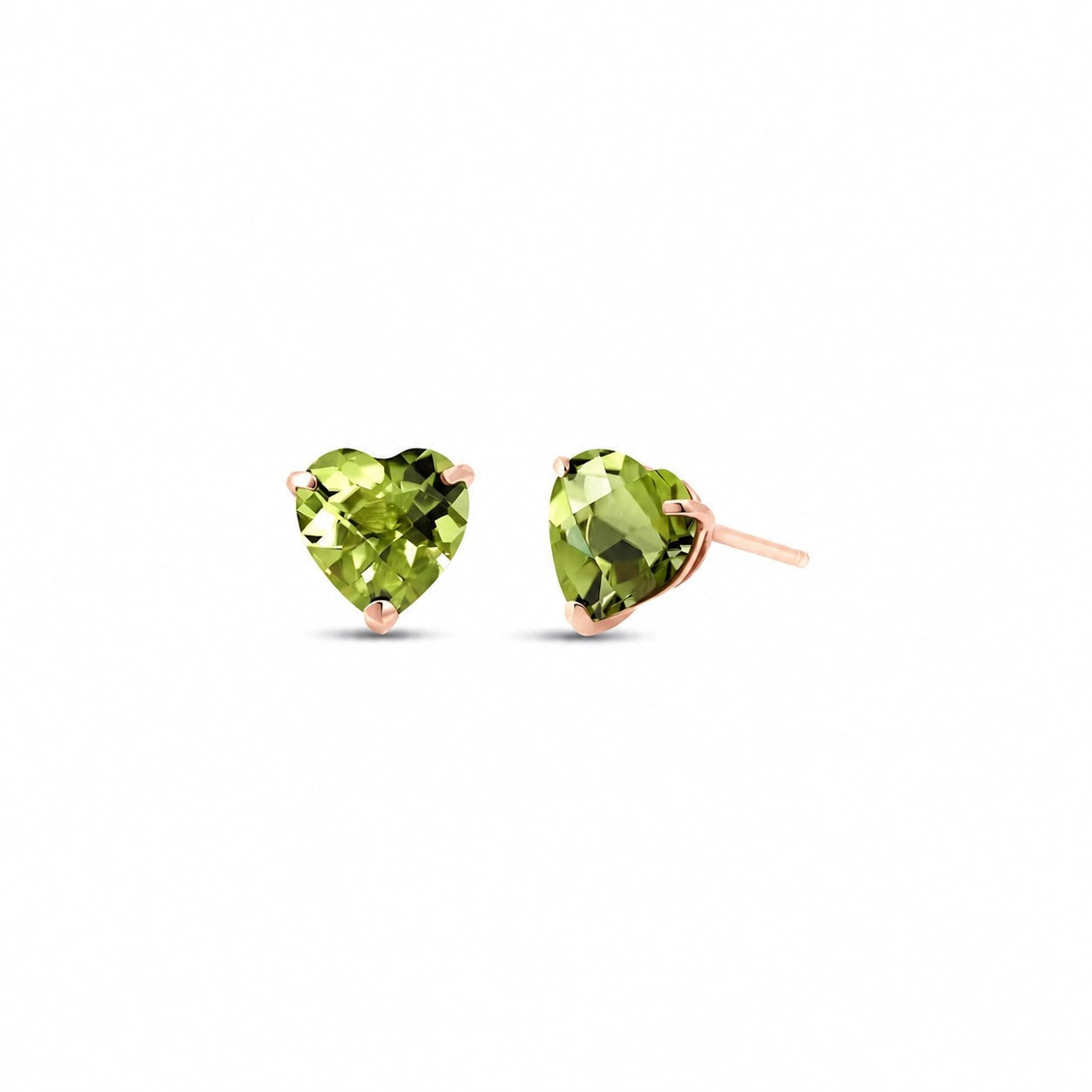 Rose Gold Grace Earrings Peridot 10K — Minerva