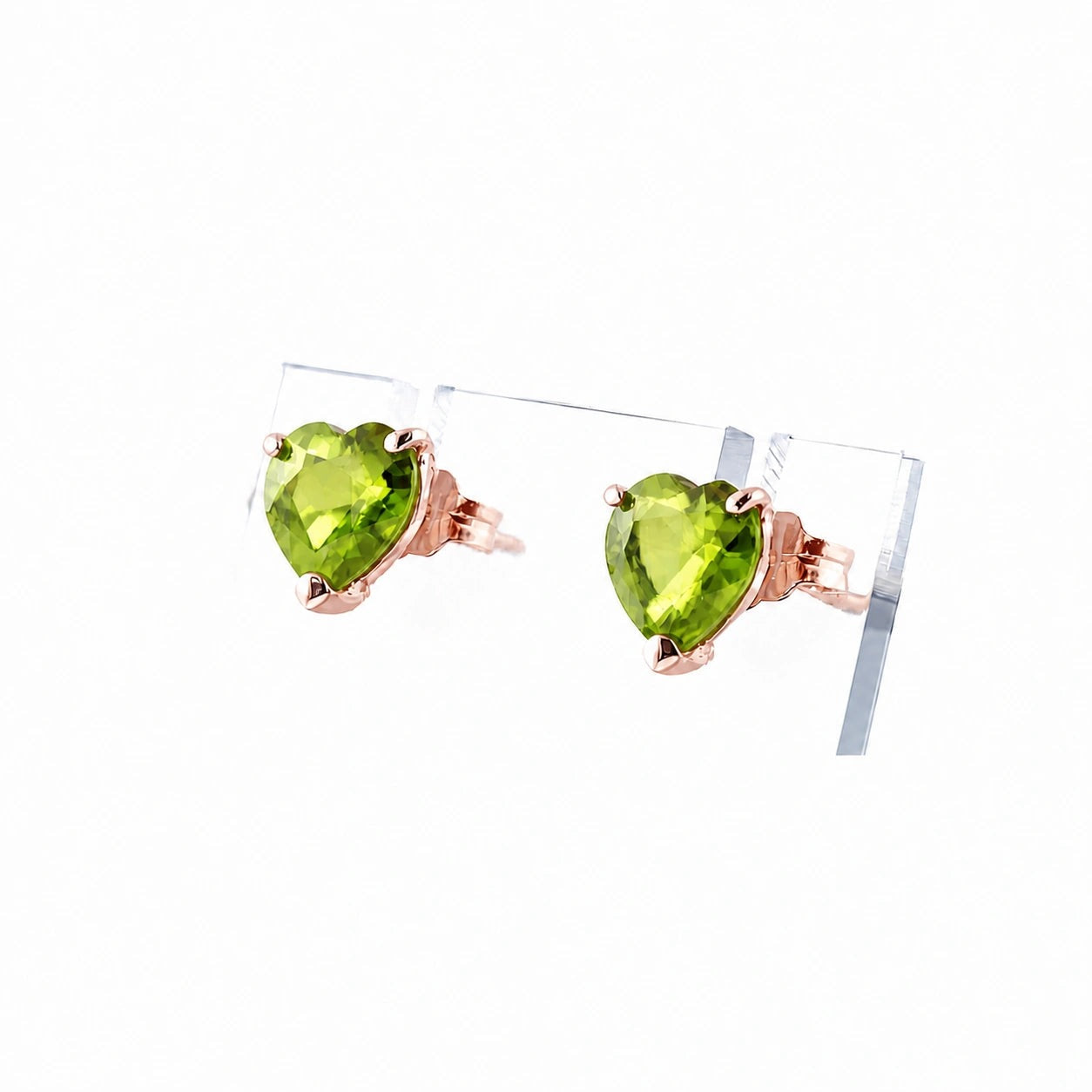 Rose Gold Grace Earrings Peridot 10K — Minerva
