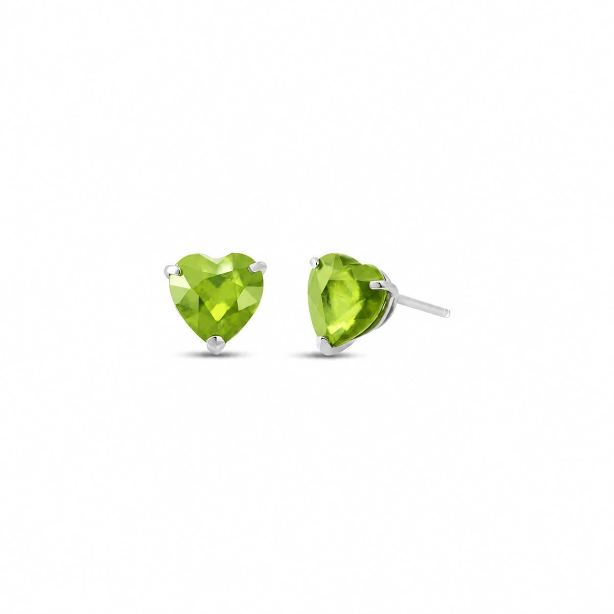 White Gold Grace Earrings Peridot 10K — Minerva